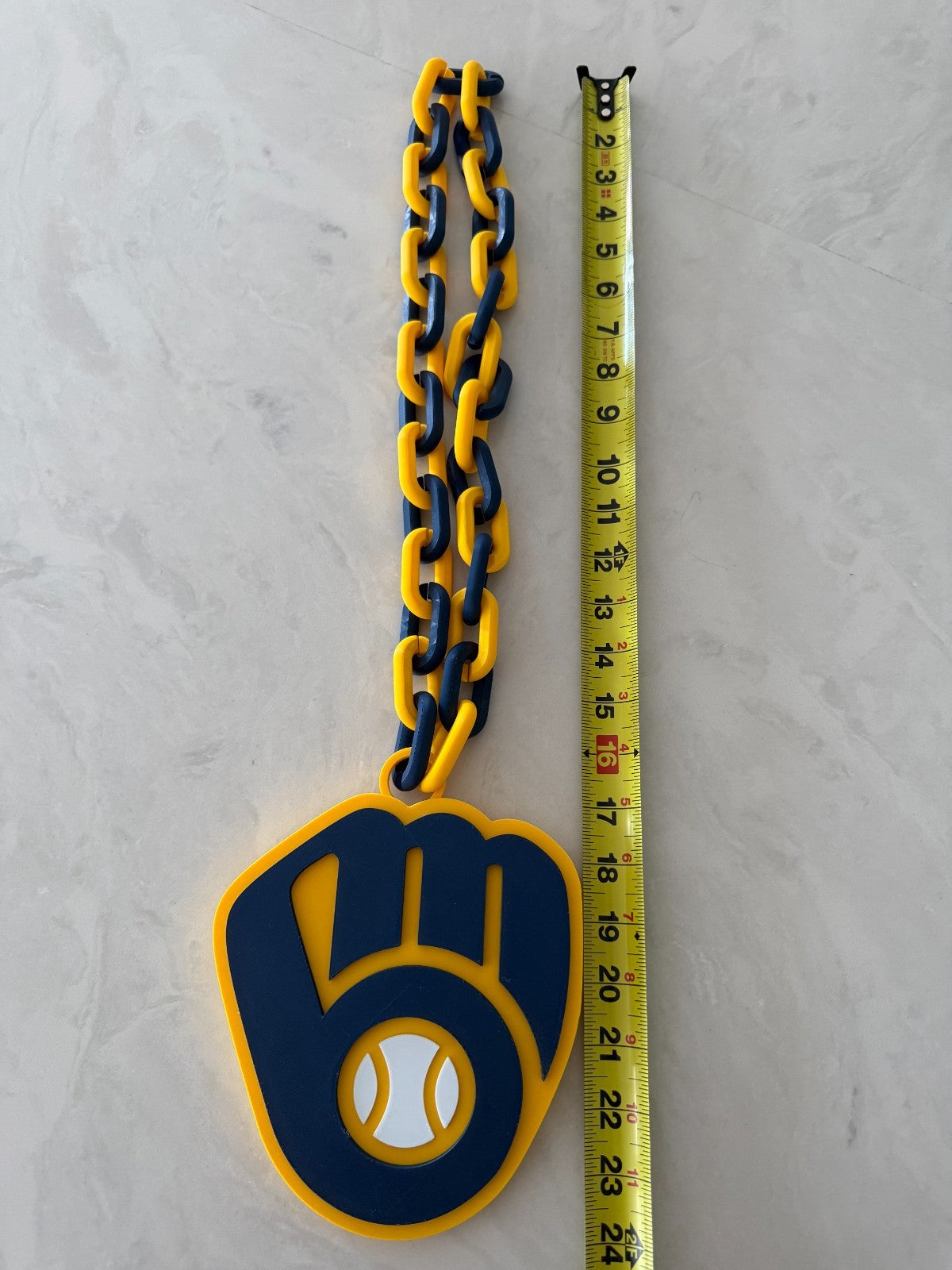 Milwaukee Brewers Oversized Logo Necklace, Pendant