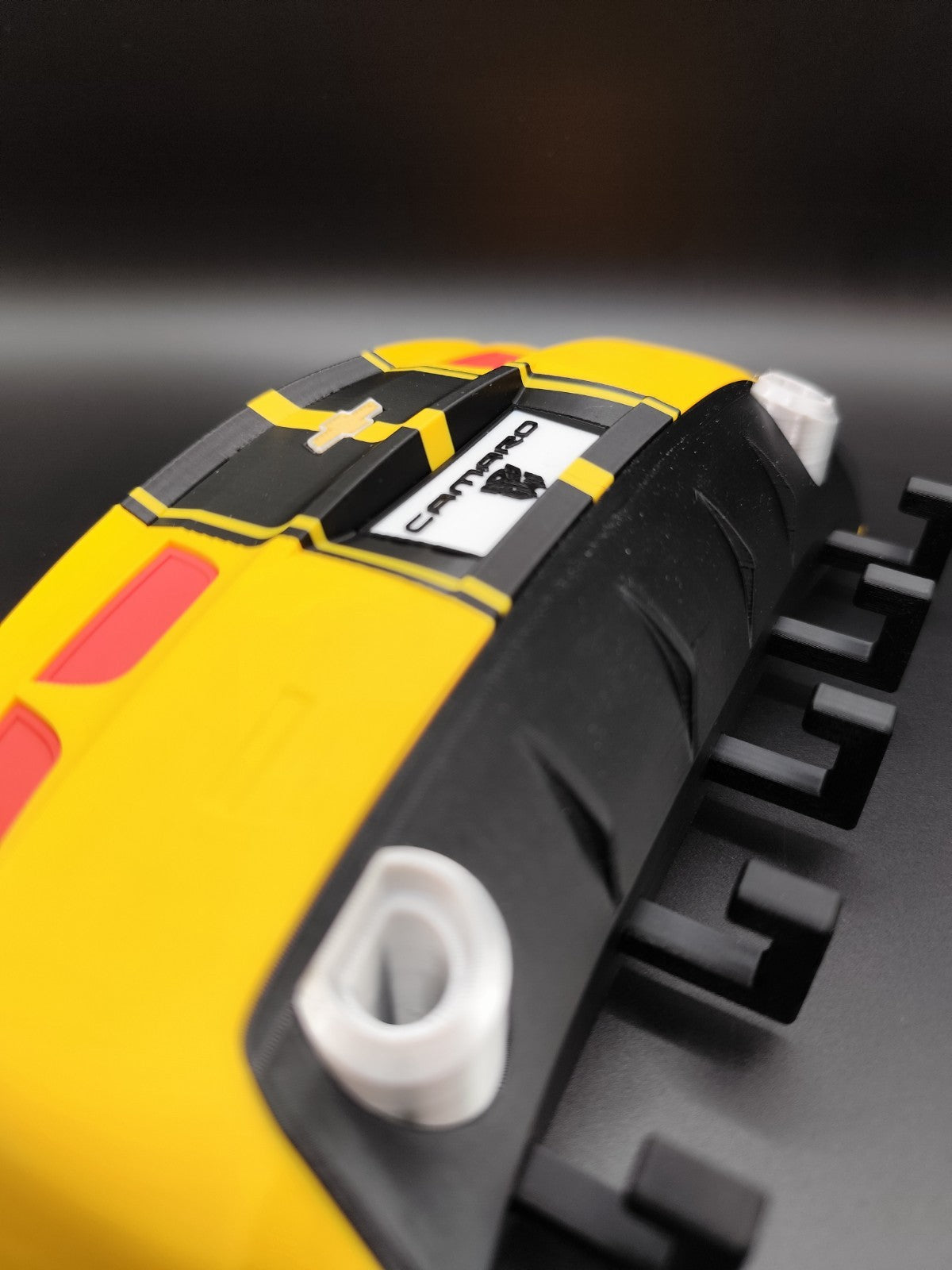 Retro Sports Car Key Holder – Yellow Black Wall Mount with Hooks – Tail Light In
