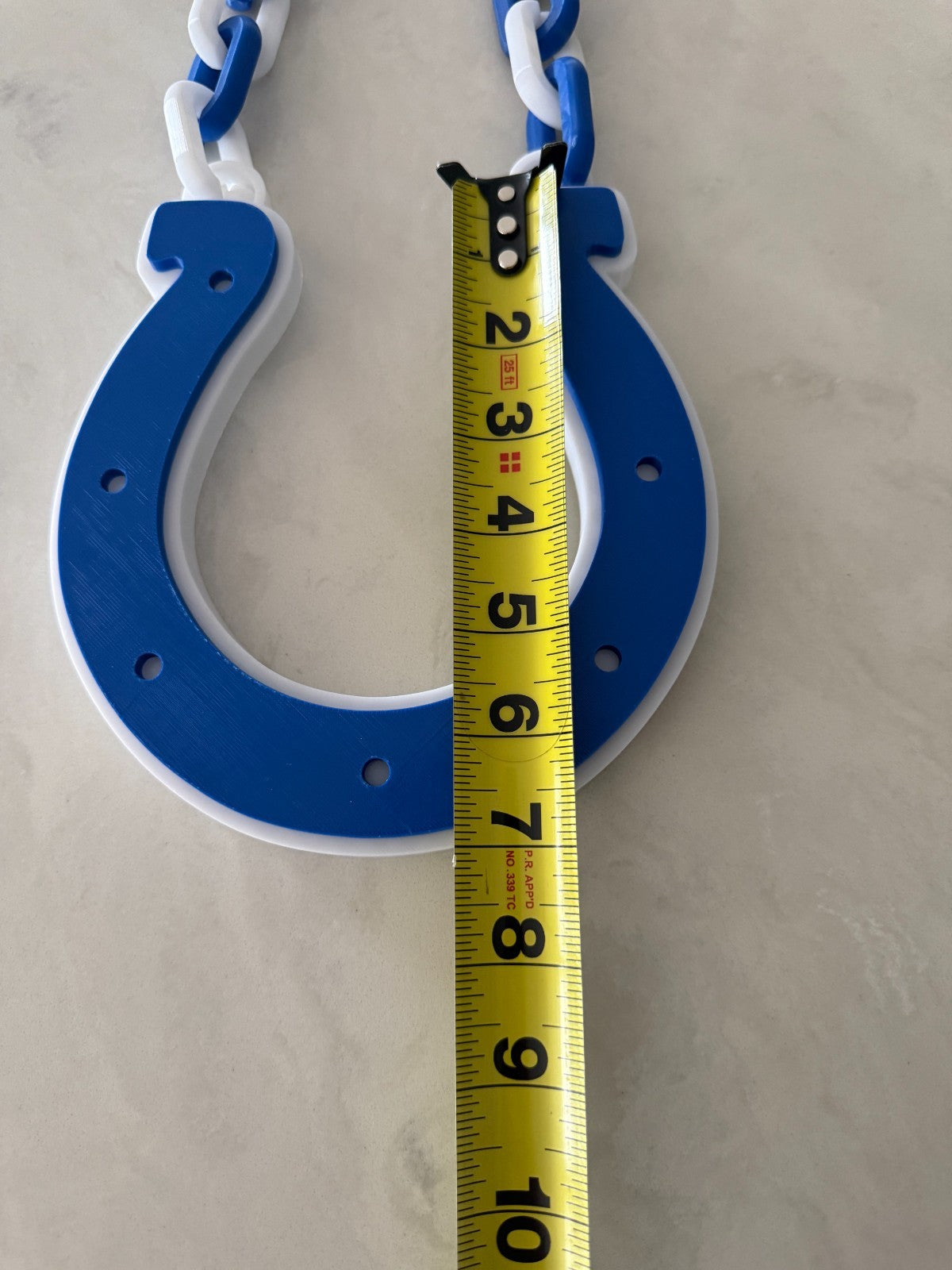 Indianapolis Colts Oversized Logo Necklace Pendant Chain Handmade 3D Printed