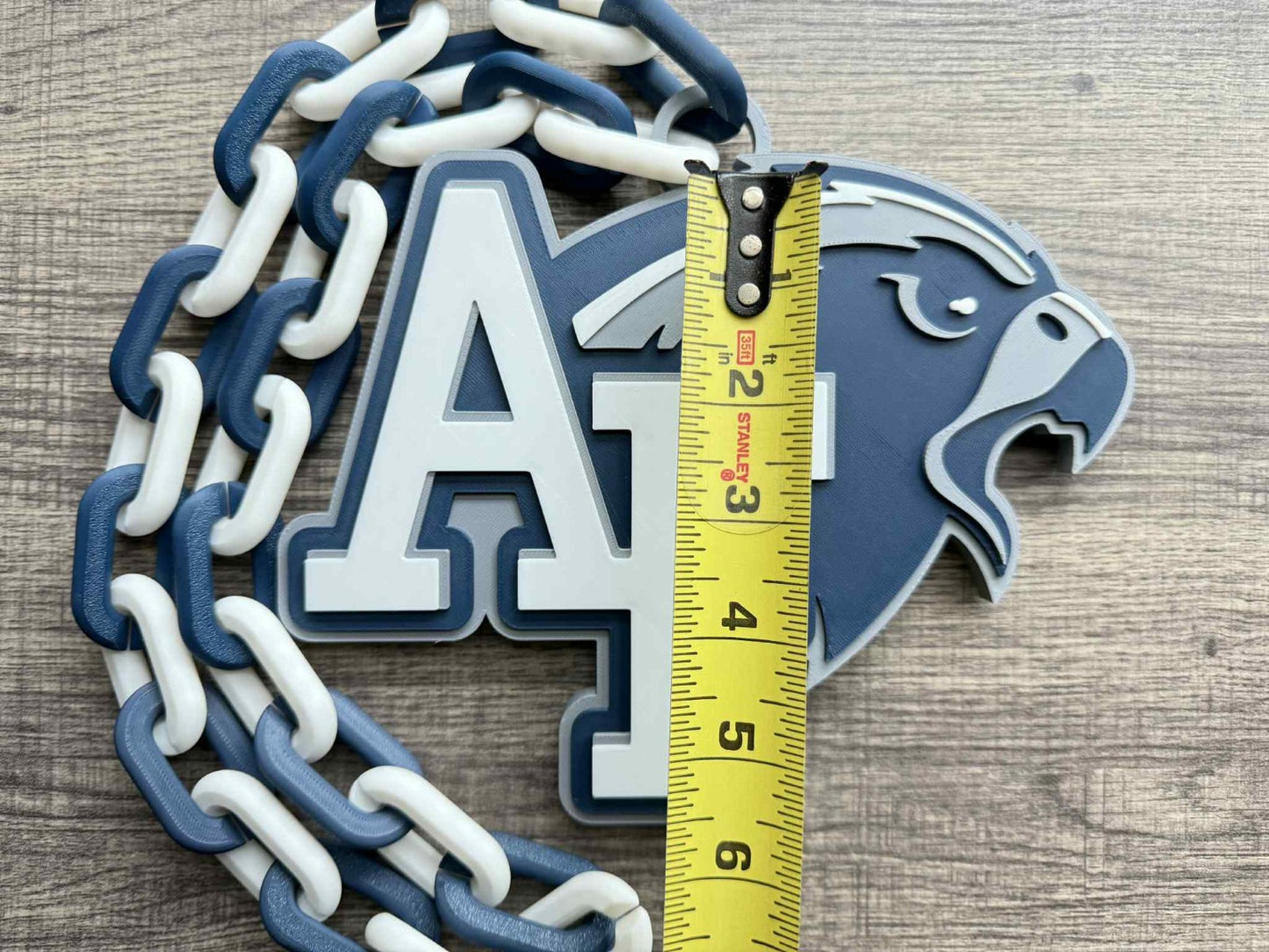 Air Force Falcons Logo Oversized Necklace, Pendant Chain