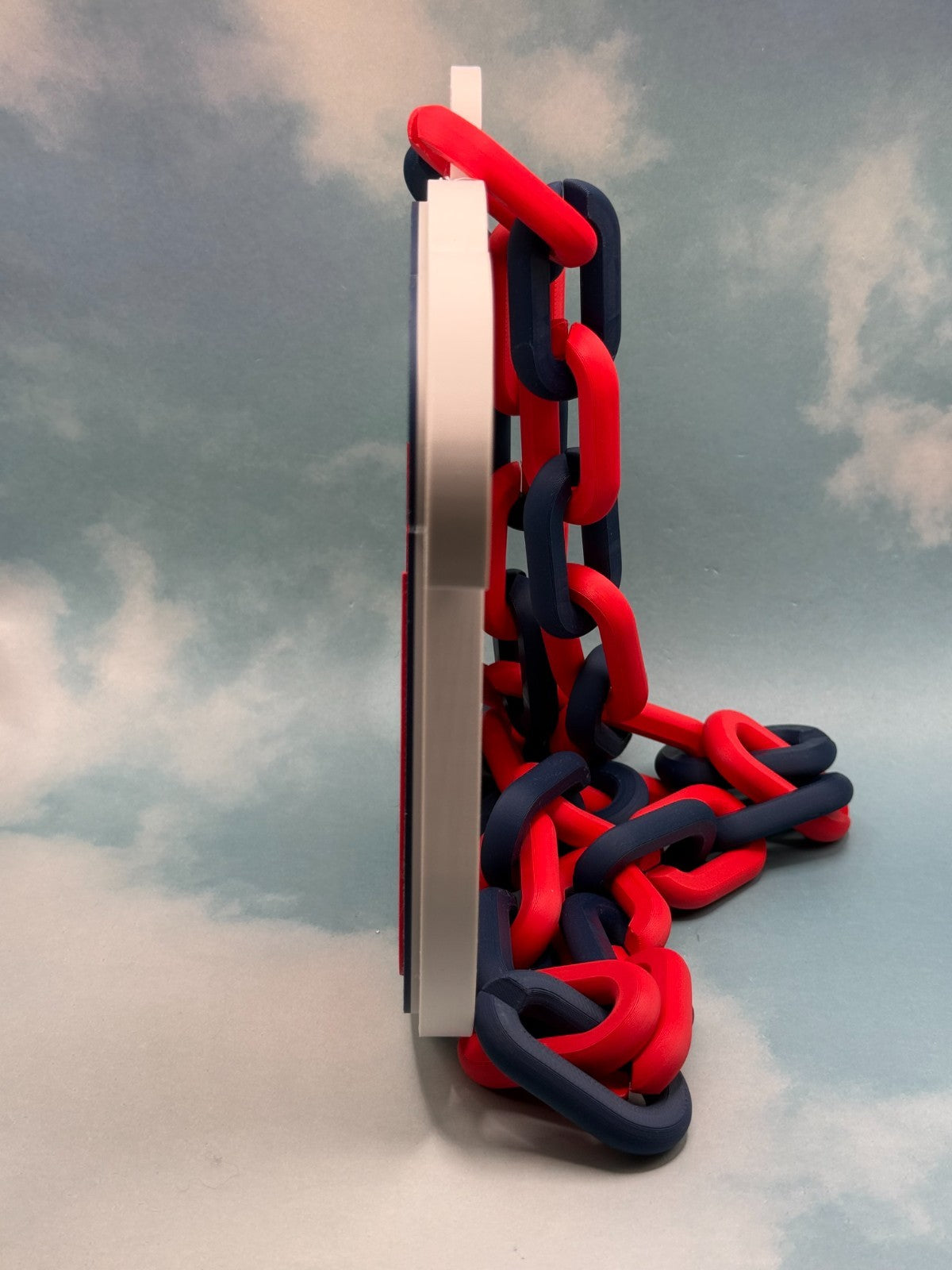 Liberty Flames Logo Oversized Necklace Pendant Hype Chain Handmade 3D Printed