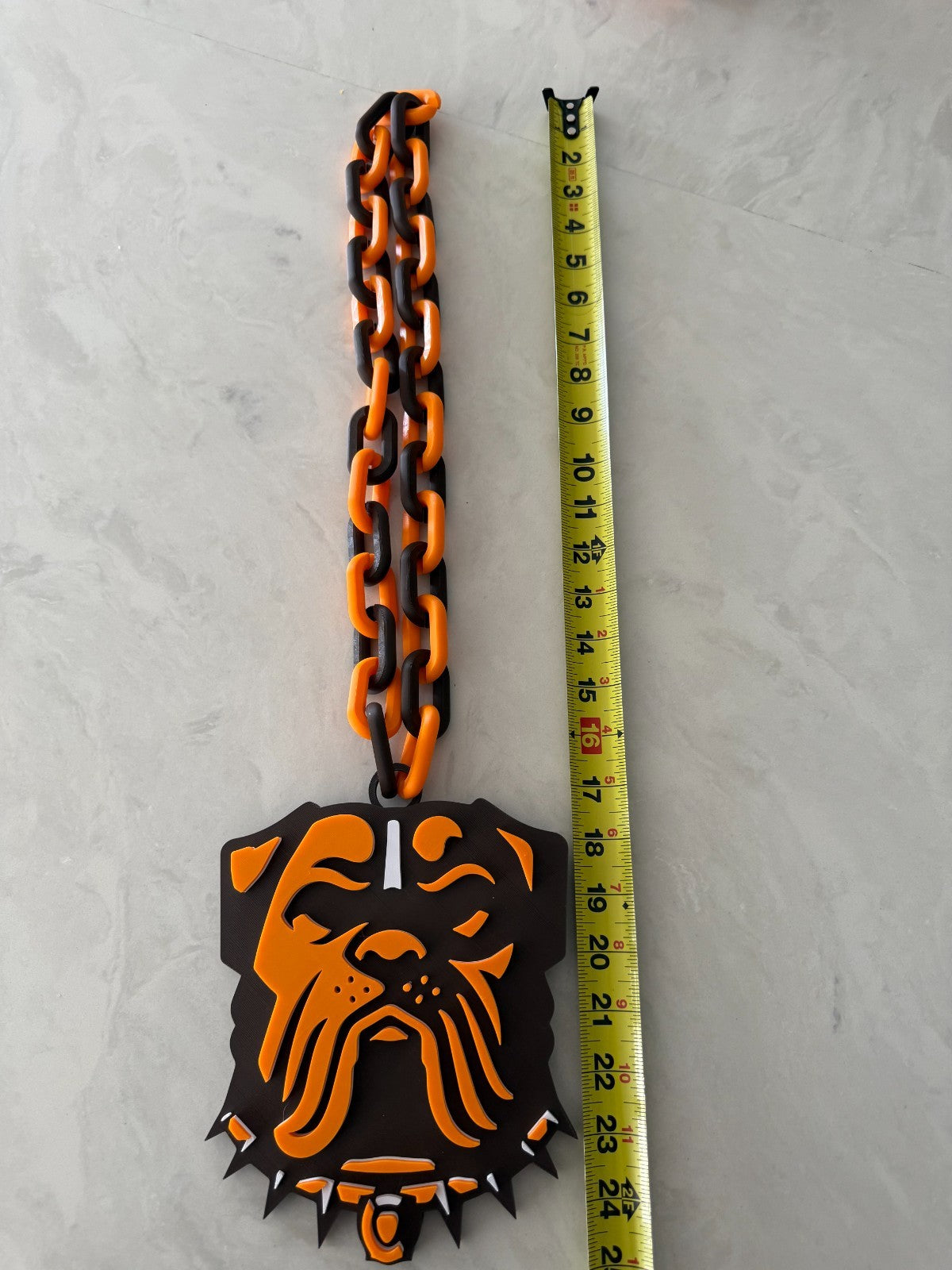 Cleveland Browns Oversized Necklace Turnover Chain Pendant HandMade 3D Printed