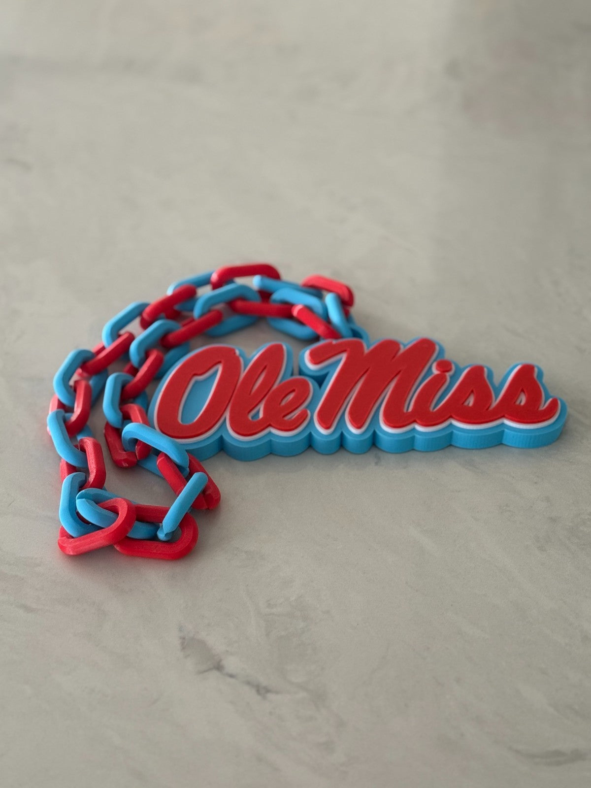 Ole Miss Rebels Logo Oversized Necklace & Chain