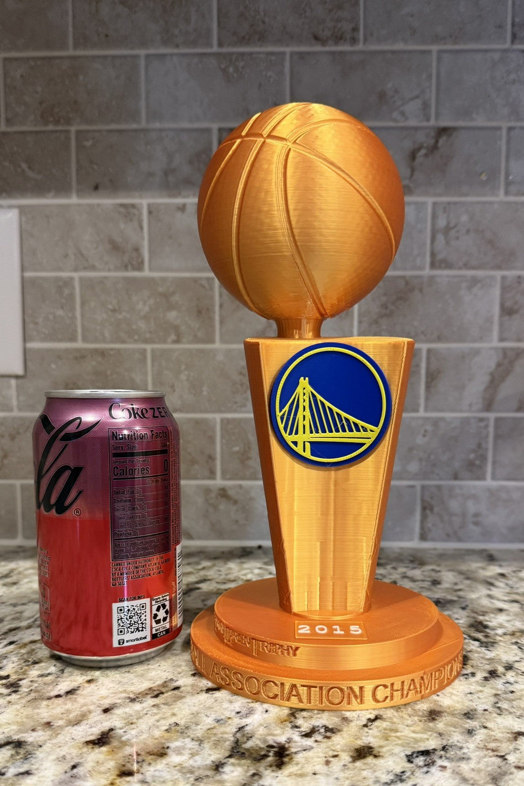 15-17-18-22 Golden State Warriors NBA CHAMPION TROPHY gold Larry O'Brien 10 inch