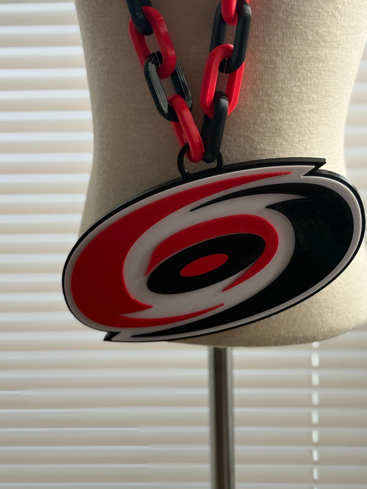 Carolina Hurricanes Oversized Necklace, Fan Chain Carolina Culture "