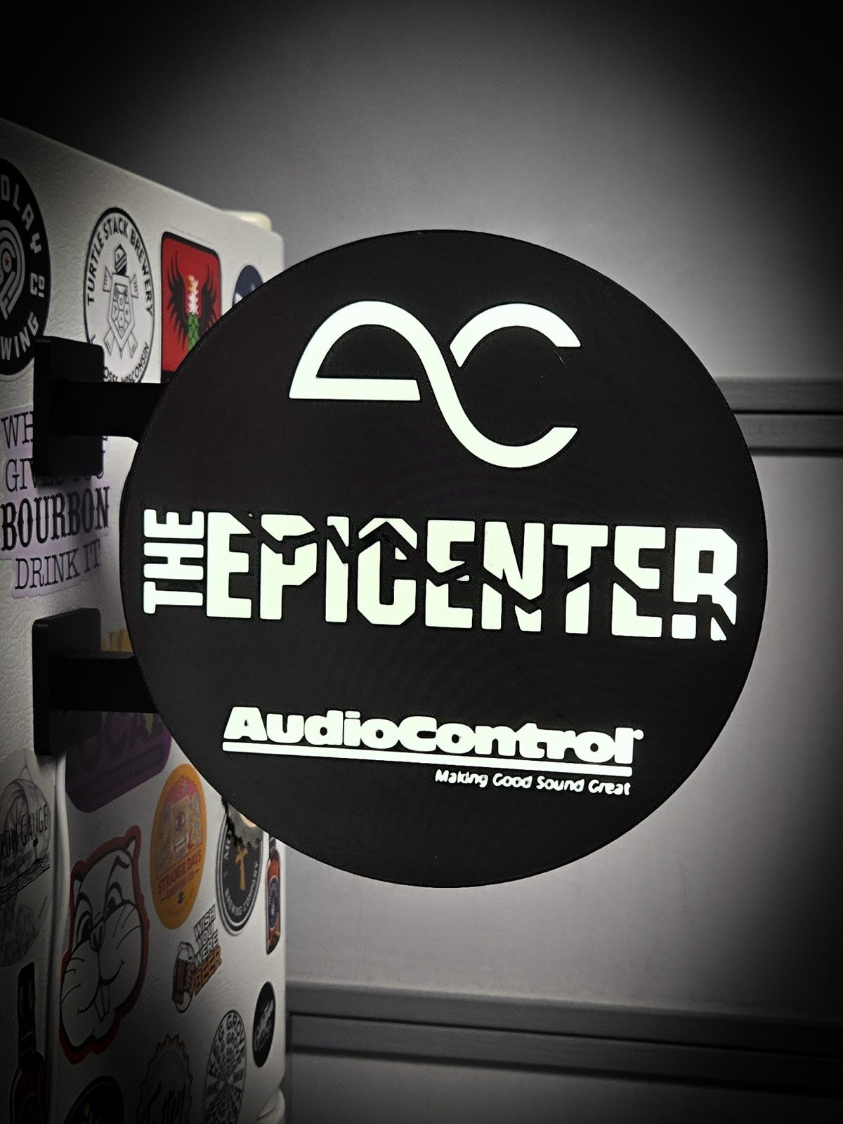 THE EPICENTER ~ AudioControl 12 Inch Light Box LED Sign 3D Printed Wall Decor