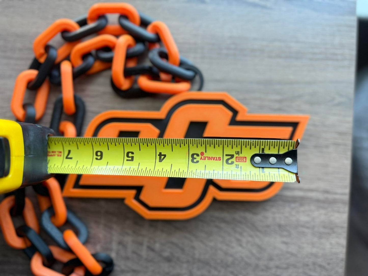 Oklahoma State Cowboys Oversized Necklace, Pendant Chain