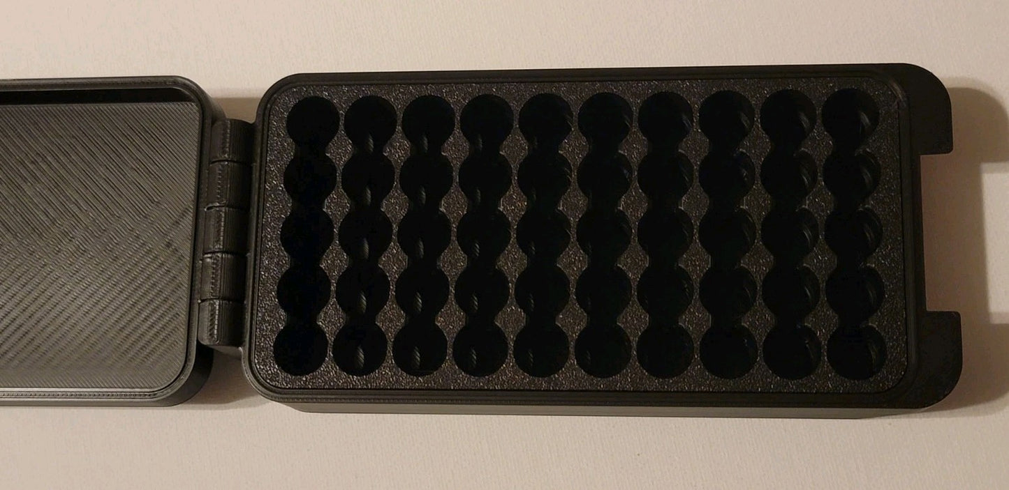 45 ACP Ammo Box Snap Lock 50 rd 3D Printed Storage Black Gold Pla