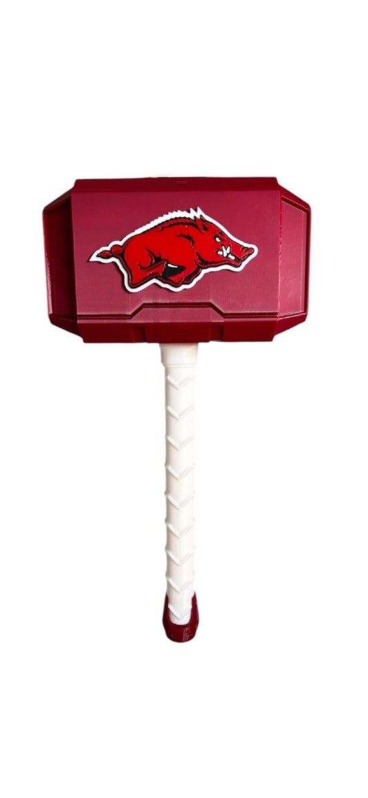 Arkansas Razorbacks NCAA Mjolnir Thor Hammer. 3D Printed Fan Art