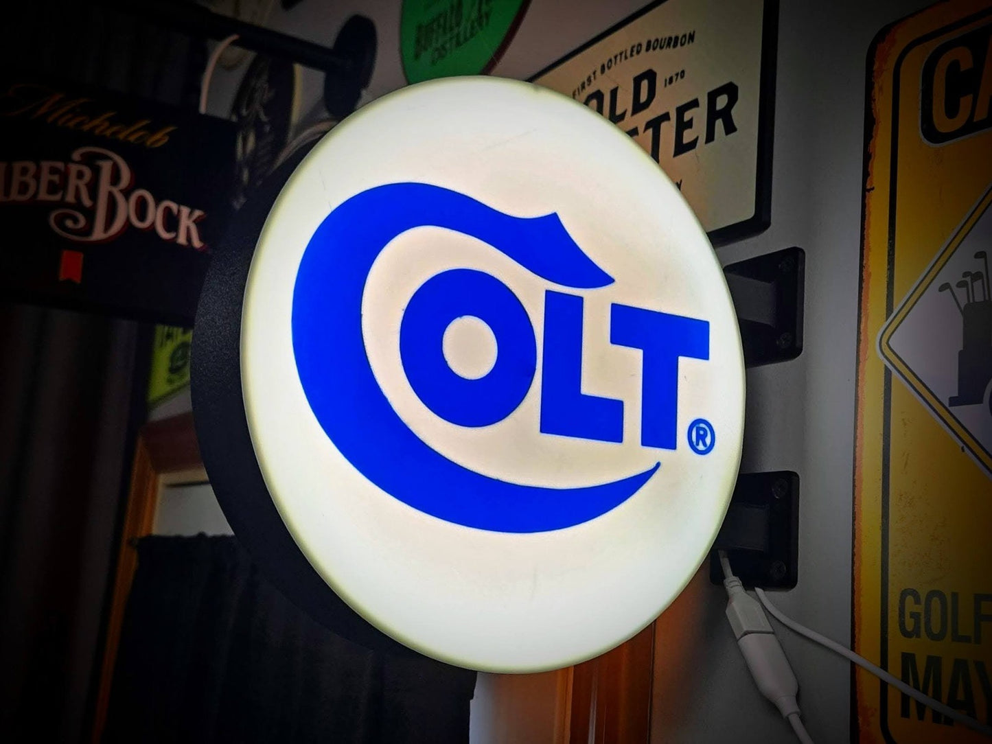 Colt 2-Sided 12 Inch Light Box LED Sign 3D Printed Wall Decor Man Cave Garage