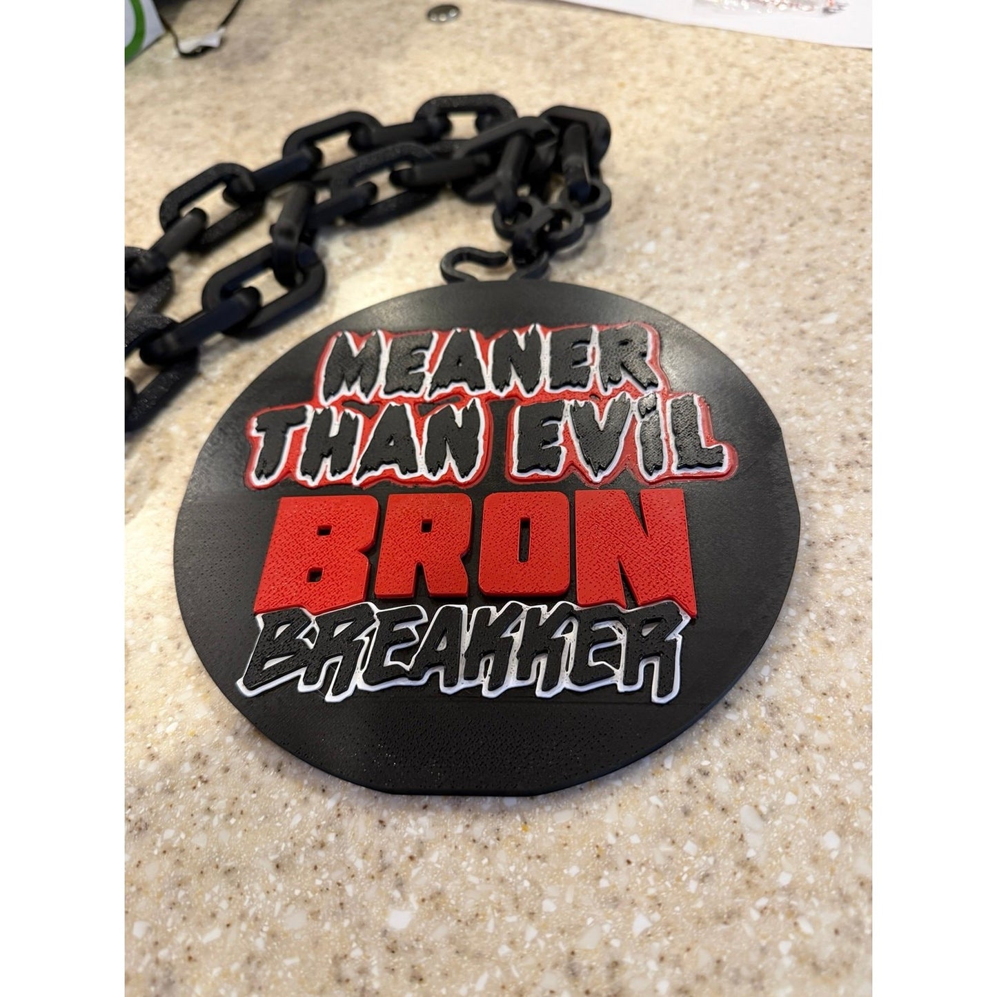Bron Breakker WWE hype fan chain necklace