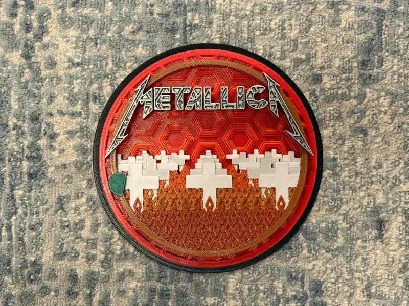 Metallica Wall Art Or Display 3D printed Dimensional Mosaic