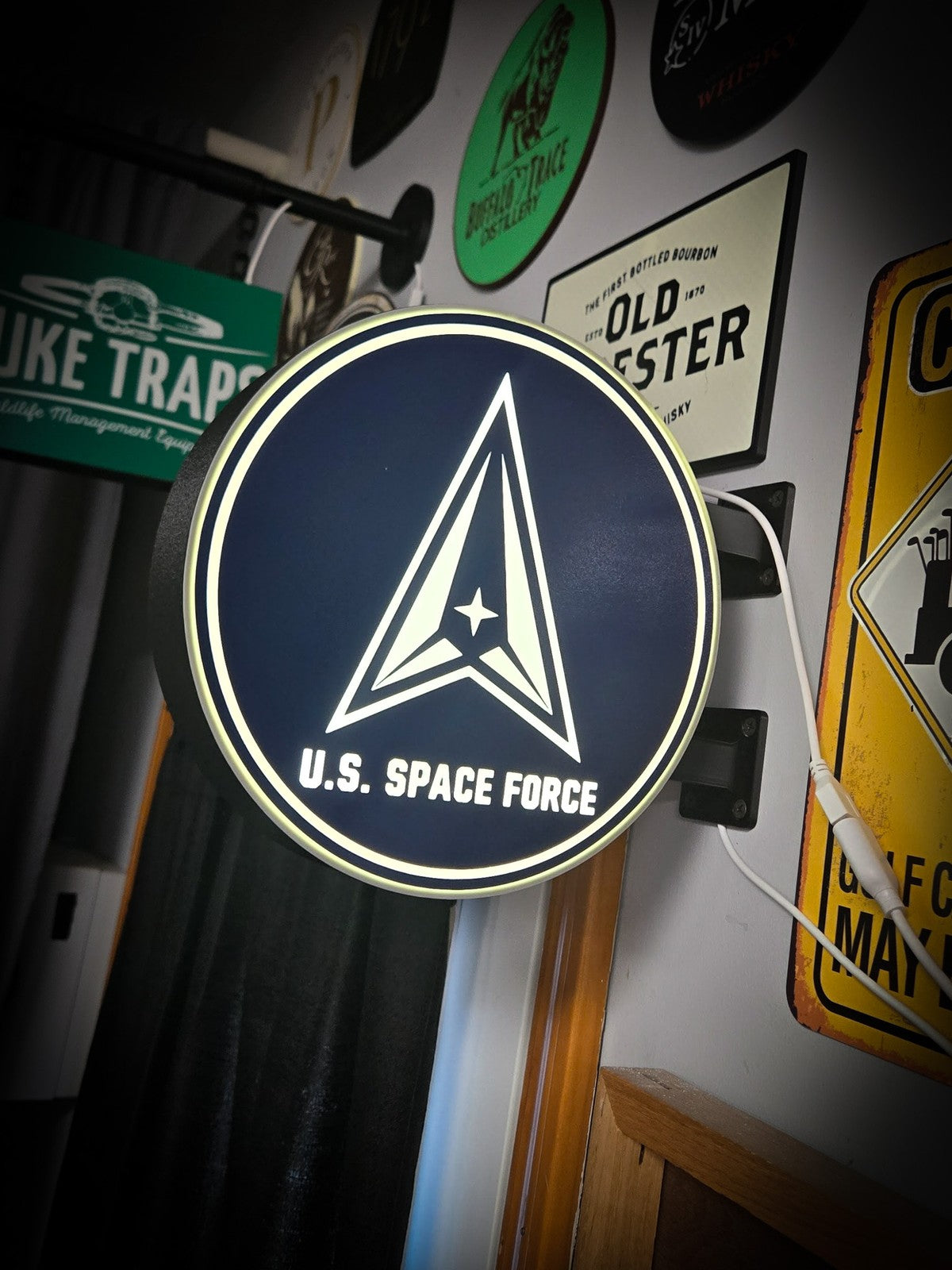 U.S. SPACE FORCE 12 Inch Light Box LED Sign 3D Printed Wall Decor Man Cave