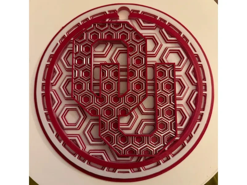 University of Oklahoma Sooners Wall Art Or Display 3D printed Dimensional Mosaic