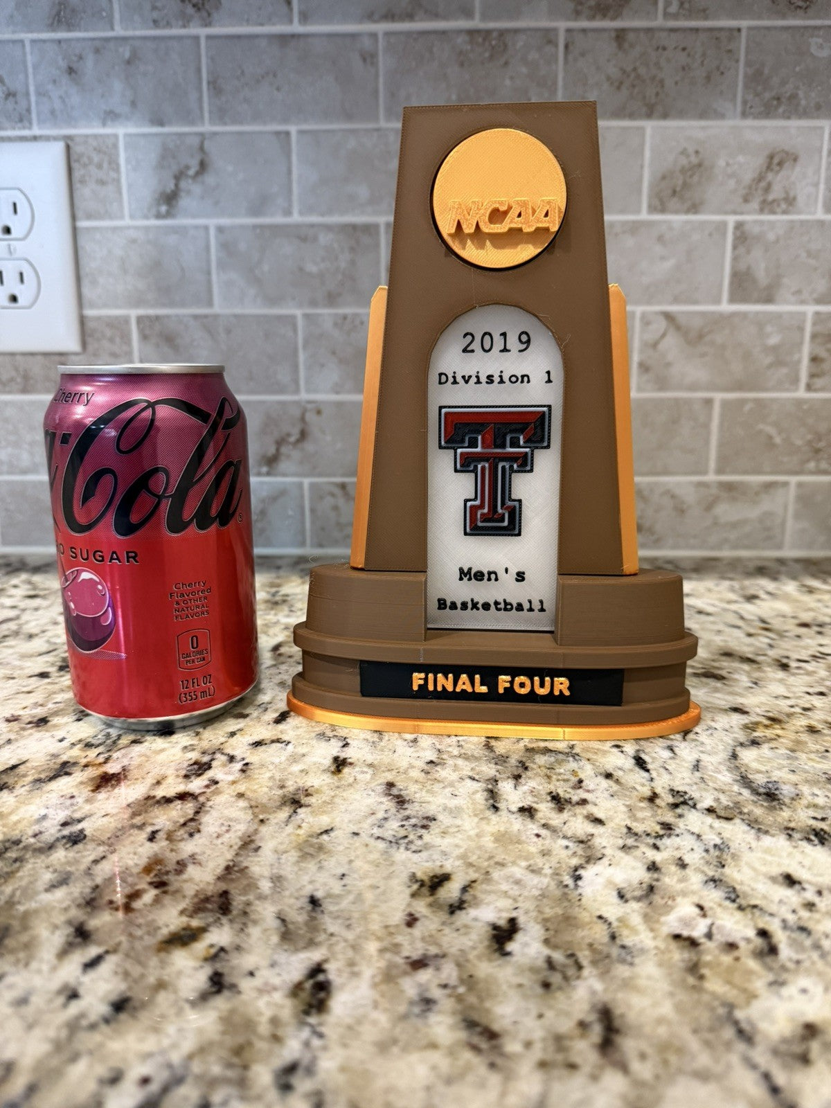 Texas tech red raider 2019 ncaa final four trophy. 3d printed Custom made