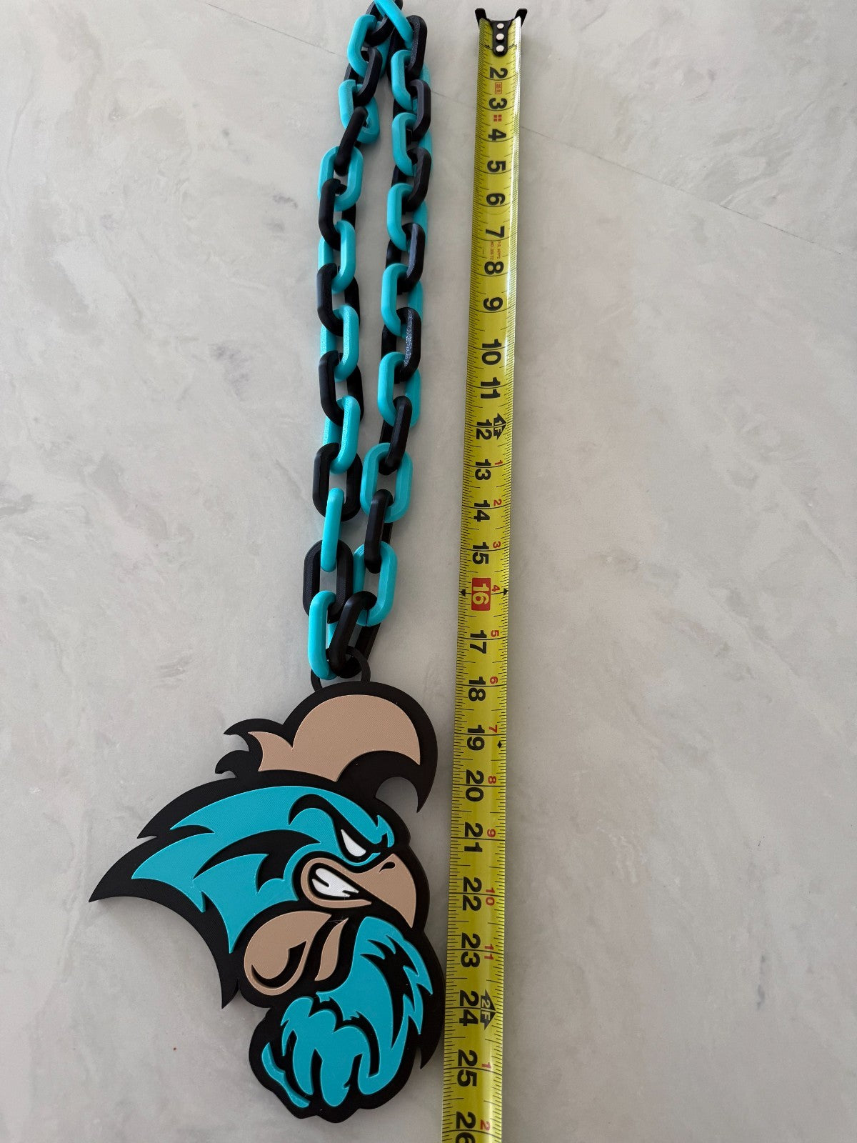 Coastal Carolina Chanticleers Oversized Fan Necklace, Hype Chain