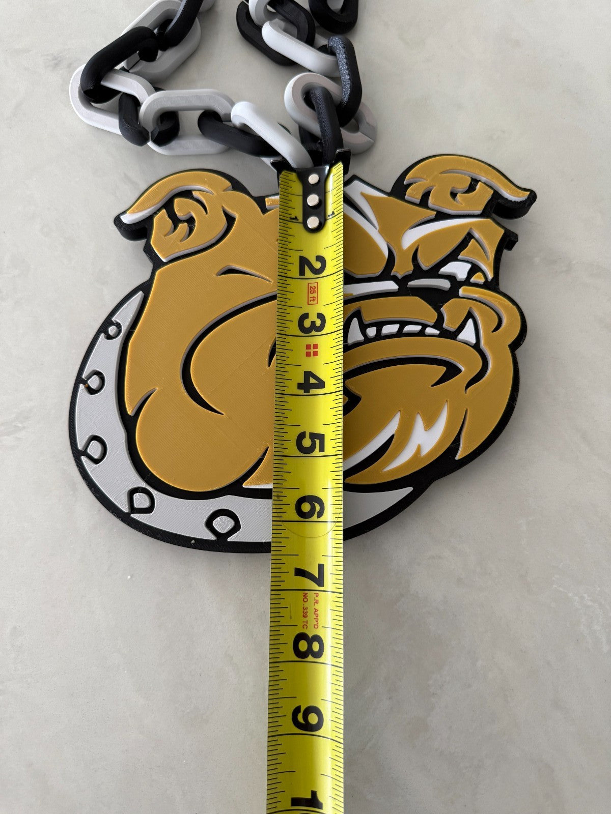 Bryant Bulldogs Oversized Necklace, Turnover Hype Chain HandMade 3D Printed