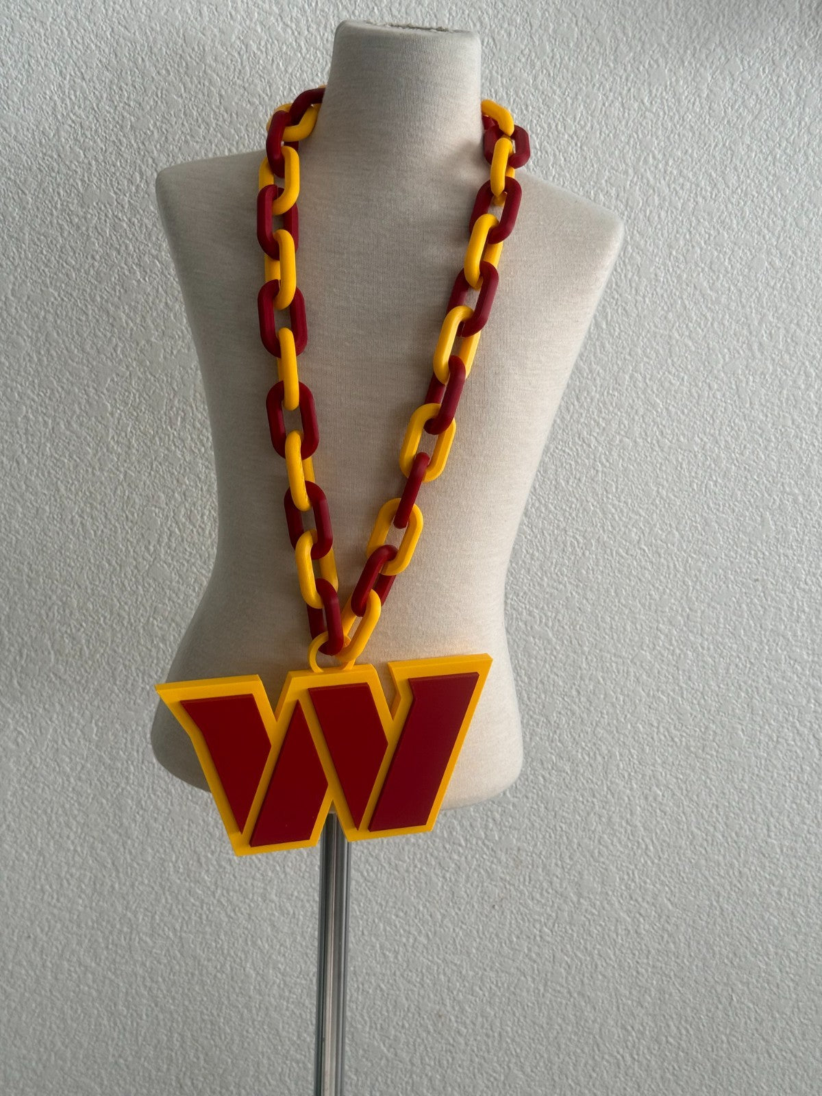 Washington Commanders Oversized Turnover Chain Necklace Pendant Handmade