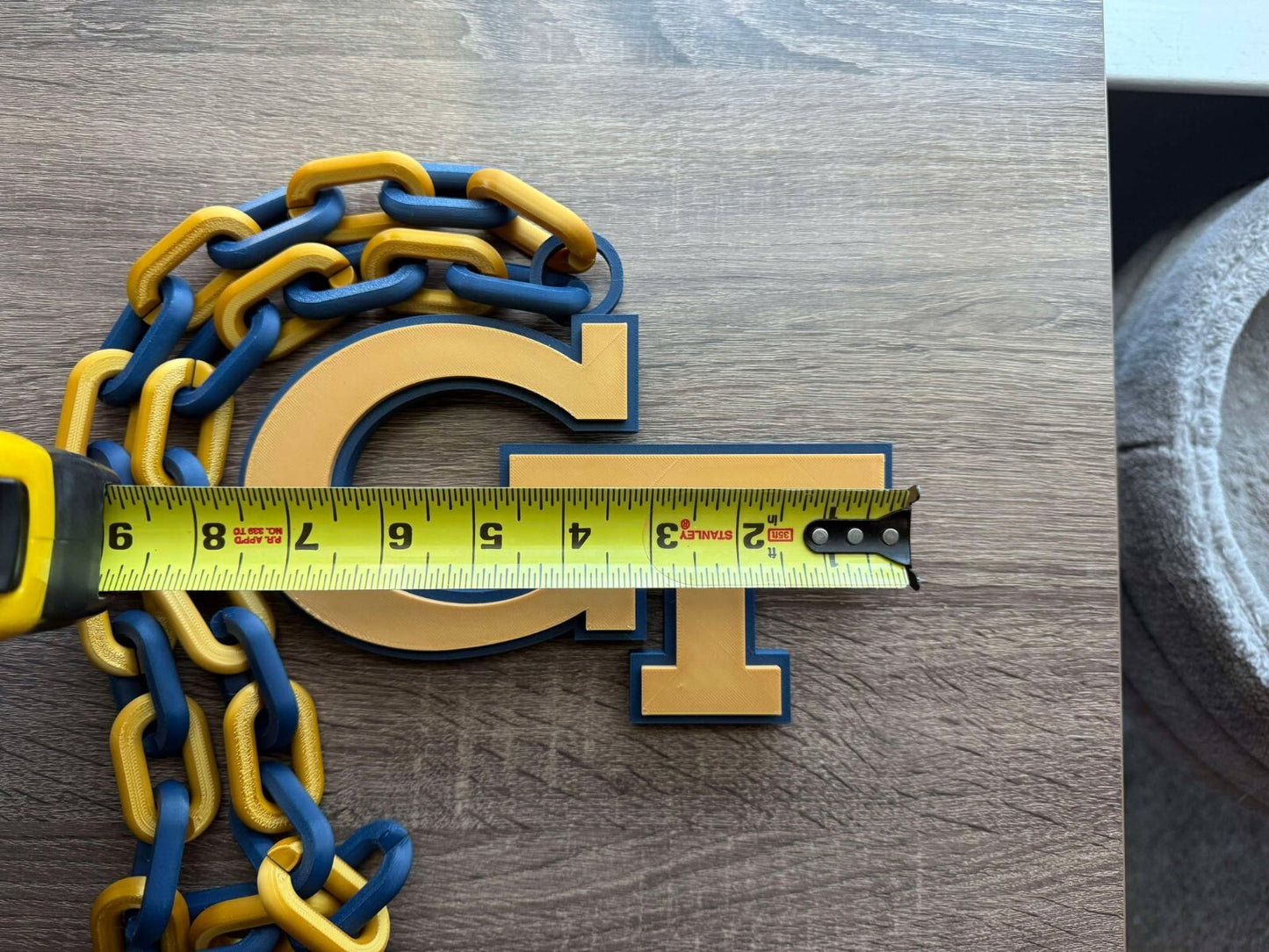 Georgia Tech Yellow Jackets Oversized Necklace, Pendant [Made To Order]