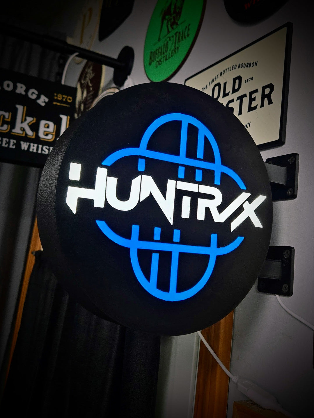 HUNTRIX 12 Inch Light Box LED Sign 3D Printed Wall Decor Man Cave Garage