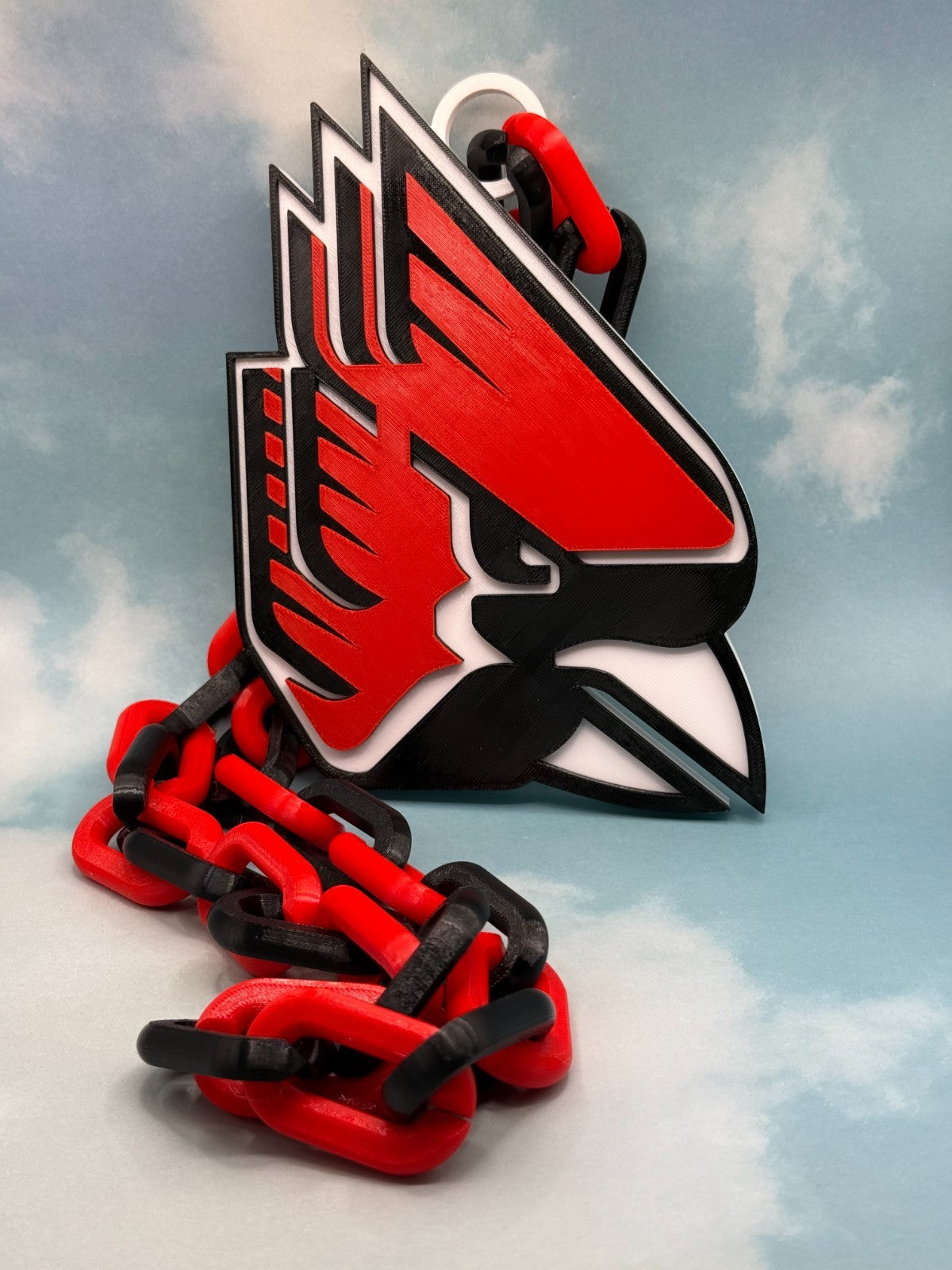 Ball State Cardinals Logo Oversized Necklace Fan Pendant Chain