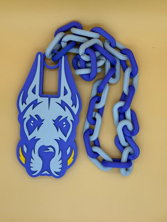 UAlbany Great Danes Oversized Necklace, Hype Chain Handmade 3D Printed