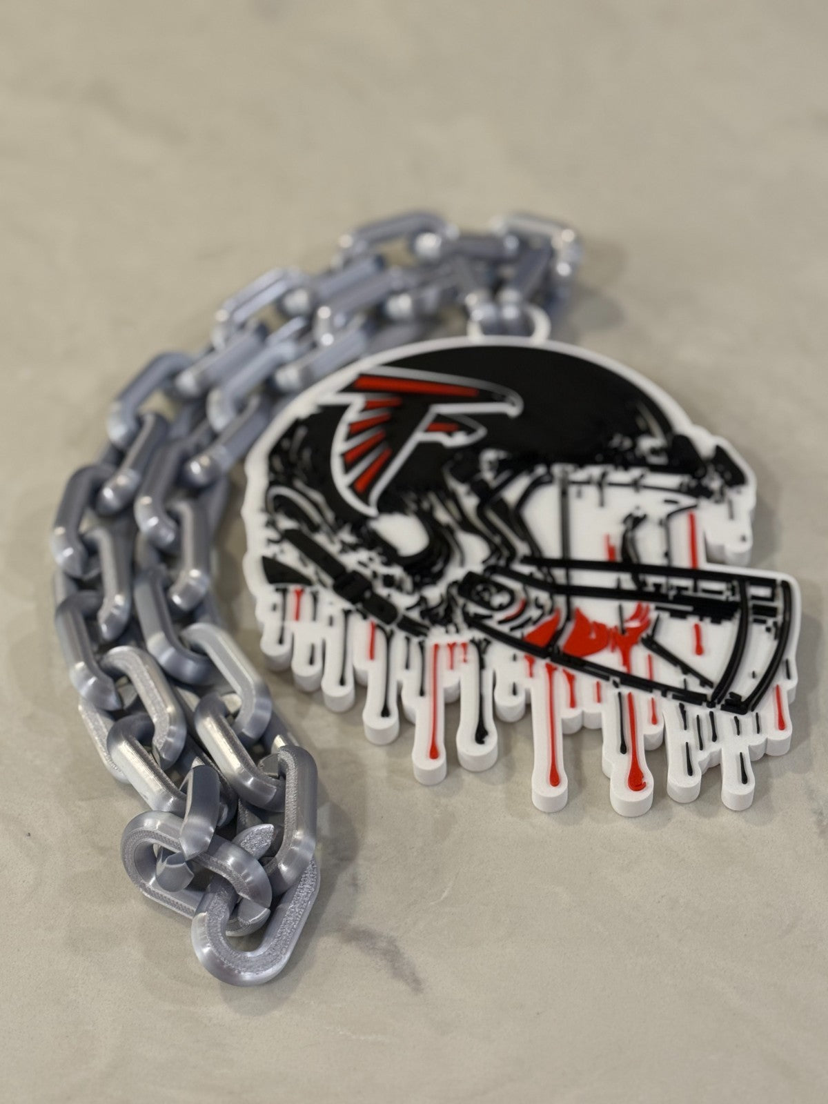 Atlanta Falcons Helmet Drip Hype Oversized Chain & Necklace‎