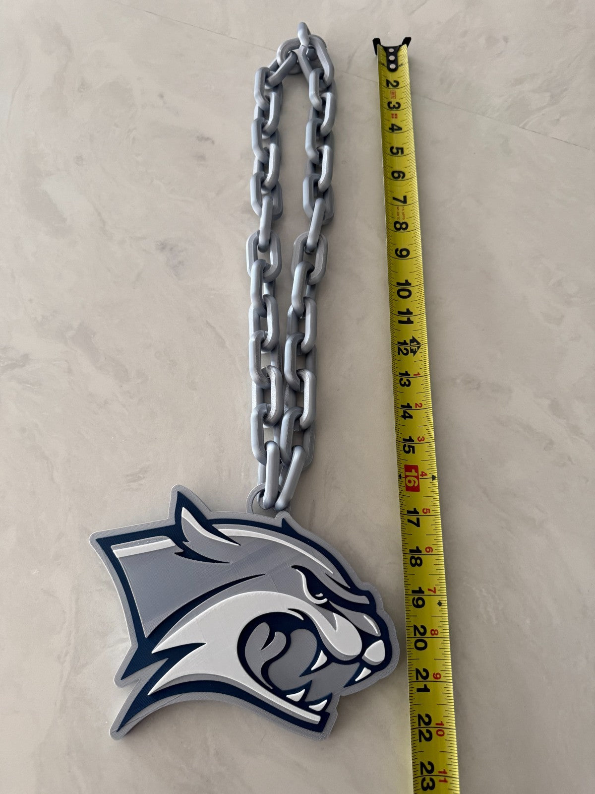 New Hampshire Wildcats Oversized Logo Necklace, Hype Chain Handmade 3D Printed