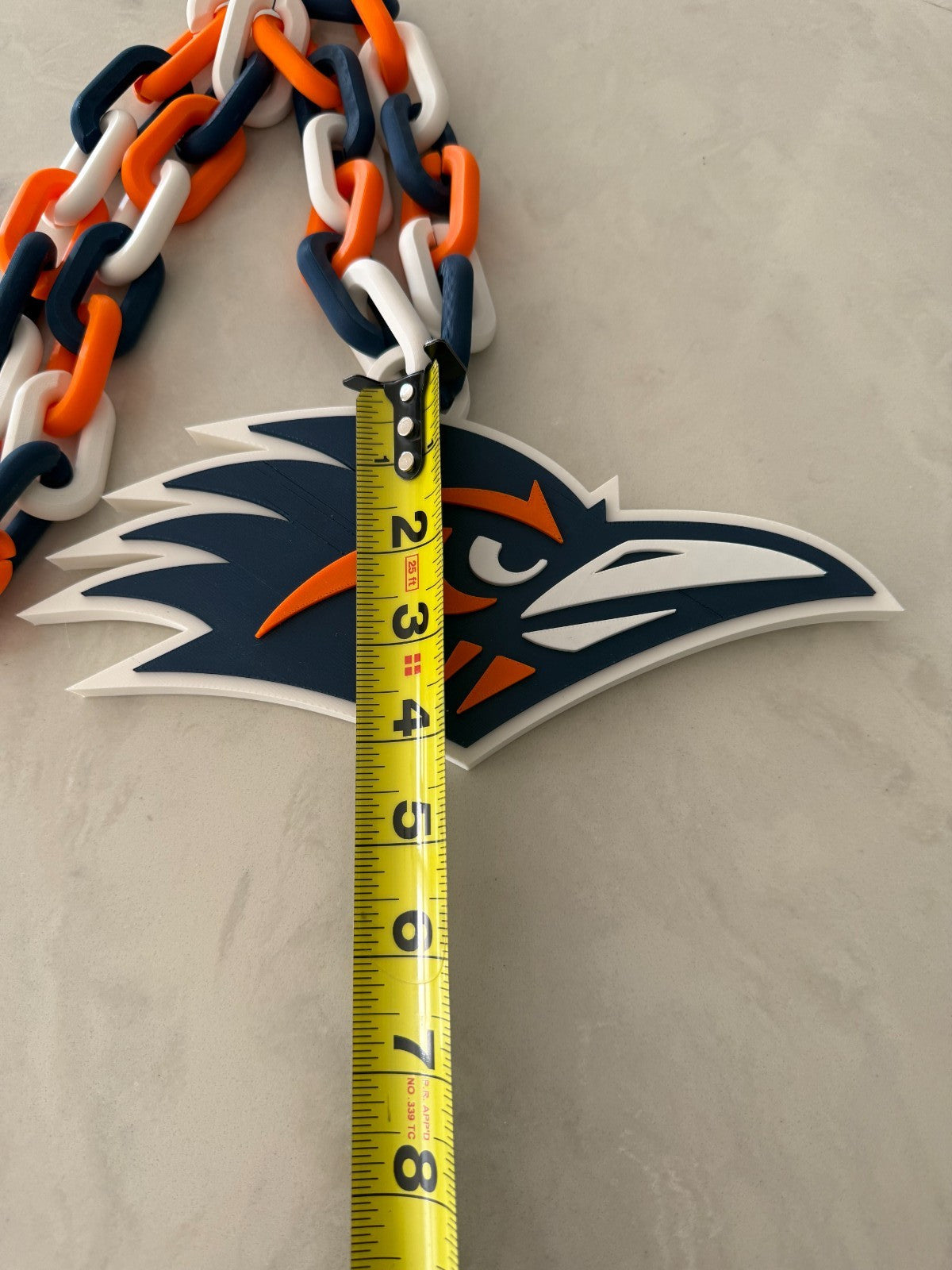 UTSA Roadrunners Oversized Necklace Pendant Handmade 3D Printed