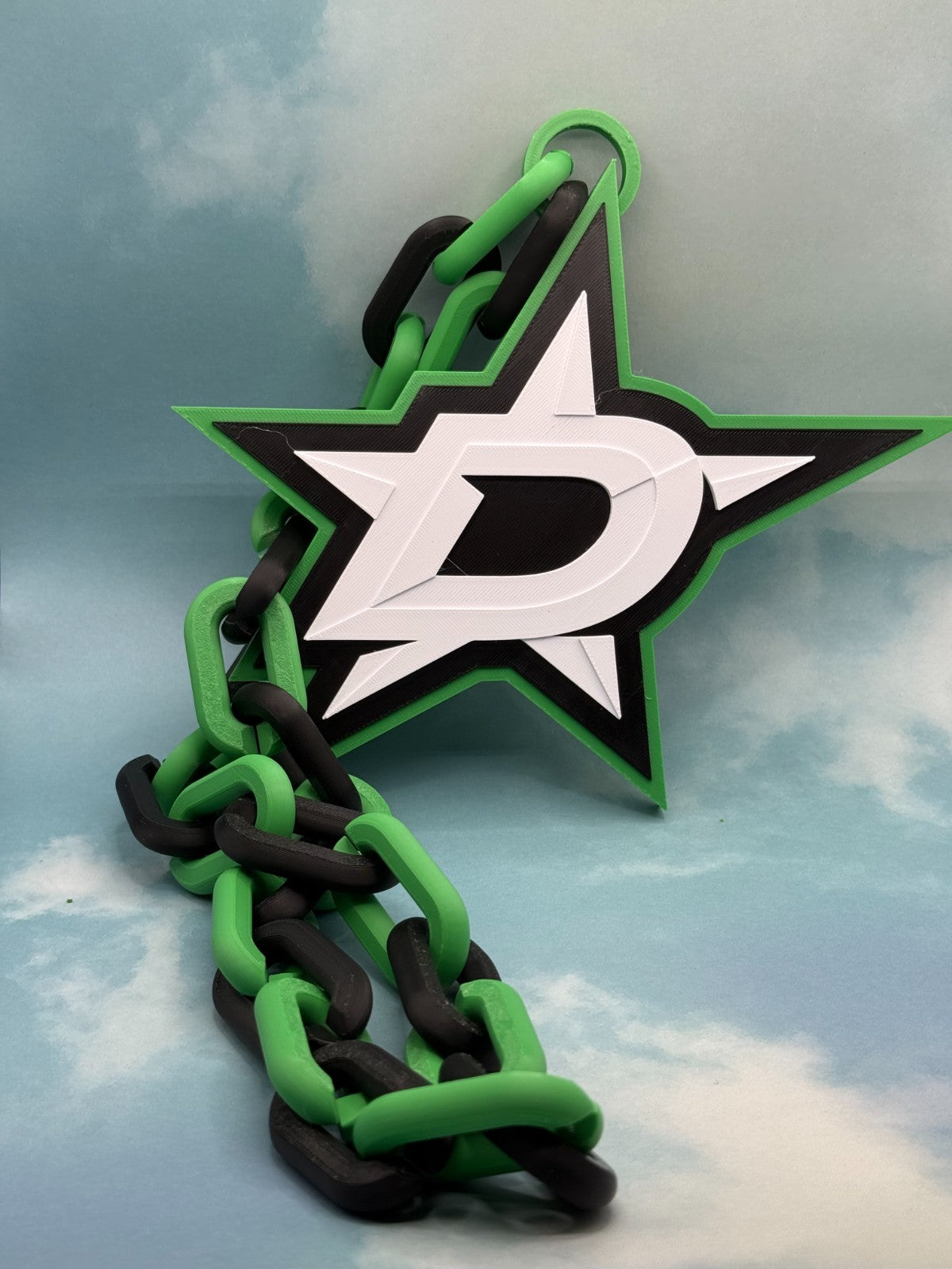 Dallas Stars Oversized Necklace, Chain Logo Pendant,A Little Less For A Lot More