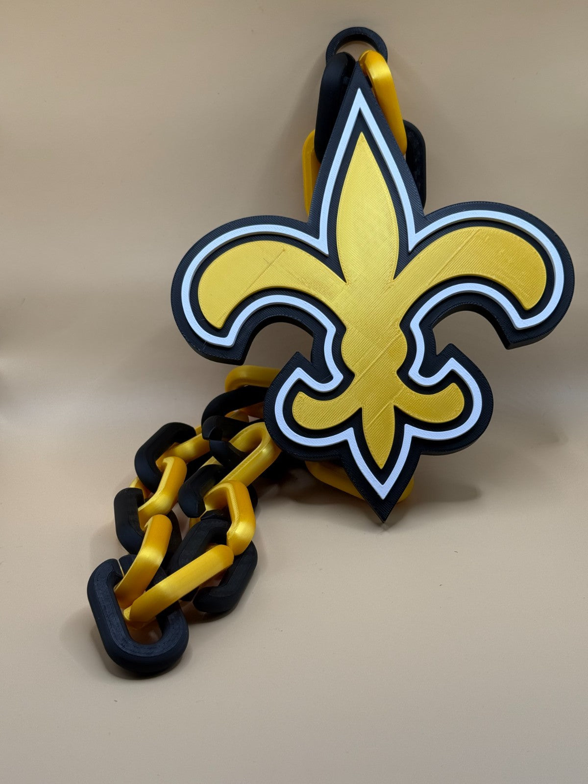 New Orleans Saints Oversized Logo Necklace HandMade 3D Printed