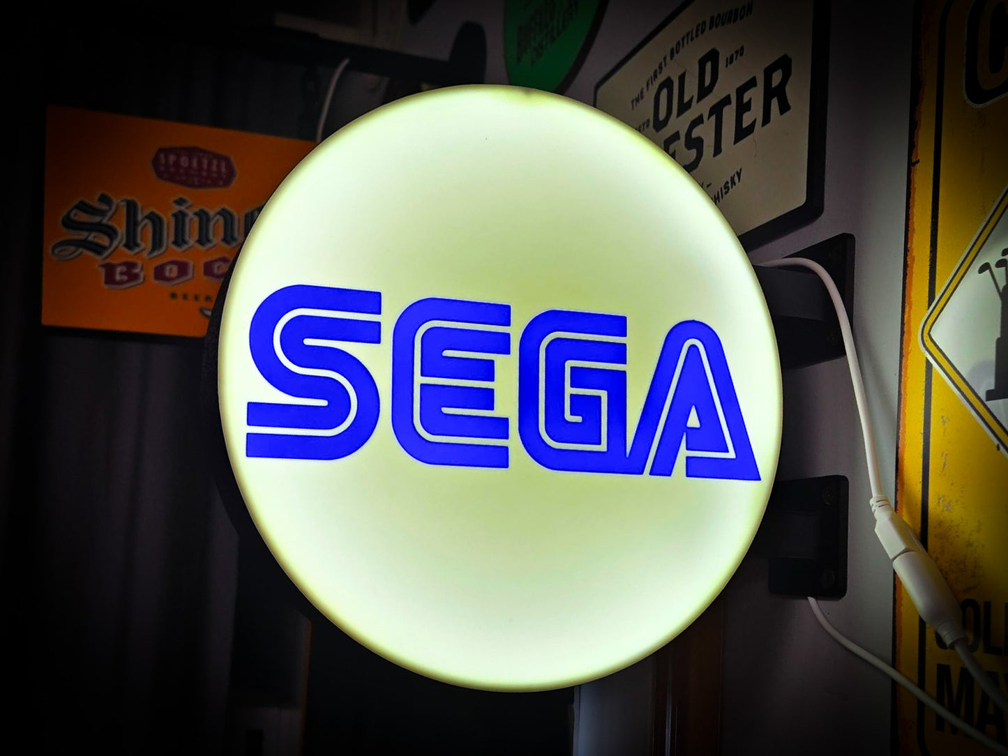 SEGA 12 Inch Light Box LED Sign 3D Printed Wall Decor Man Cave Garage