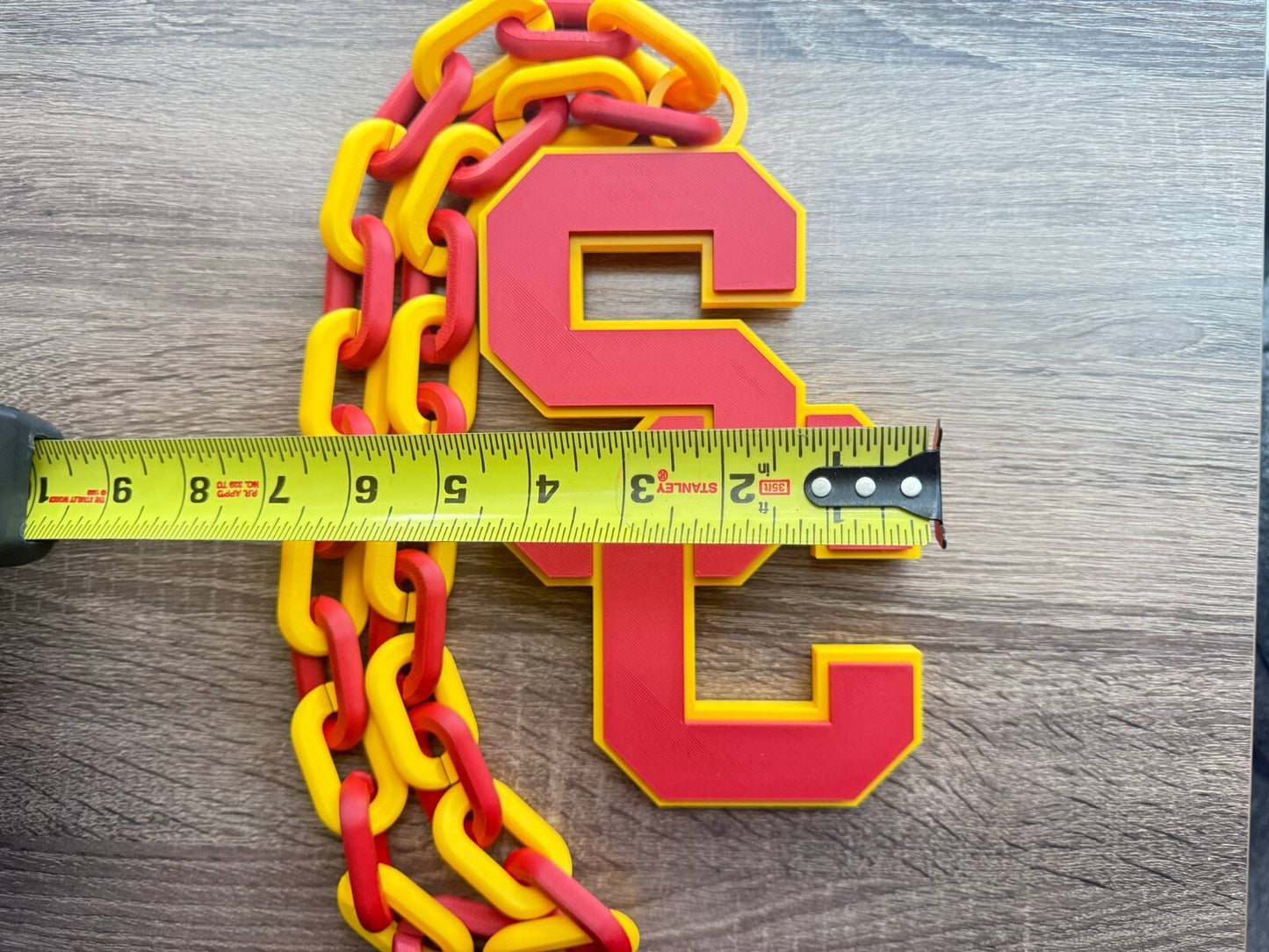 USC Trojans Logo Oversized Necklace, Hype Chain [Made To Order]