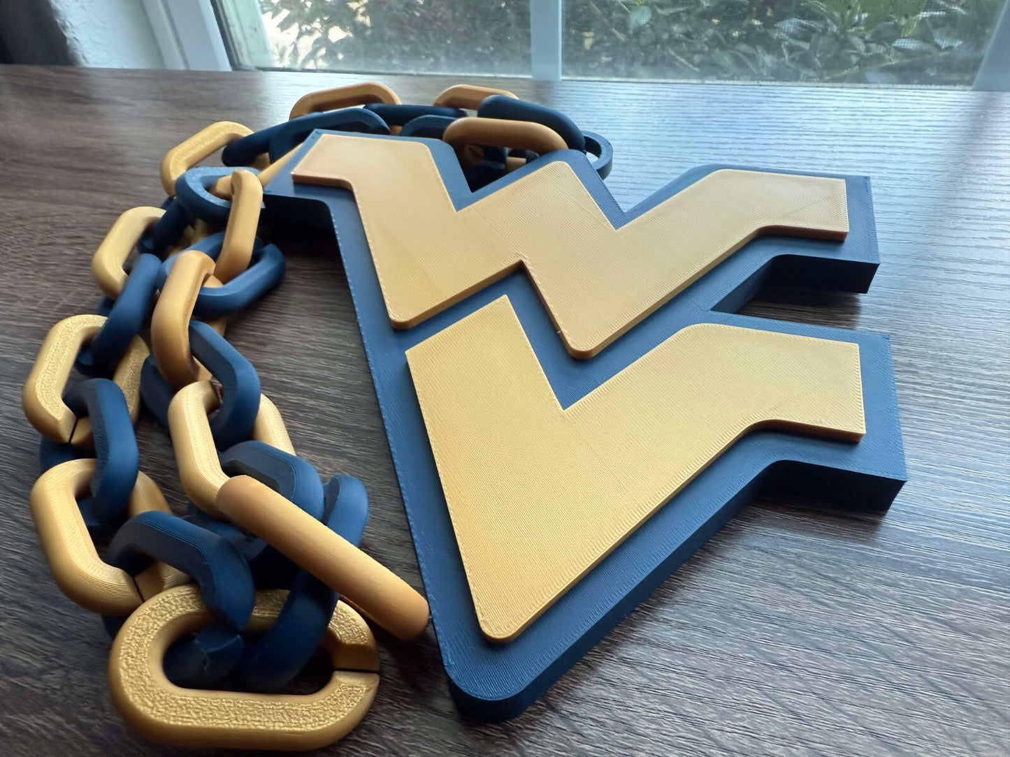 West Virginia Mountaineers Oversized Necklace, Sports Necklace [Made To Order]