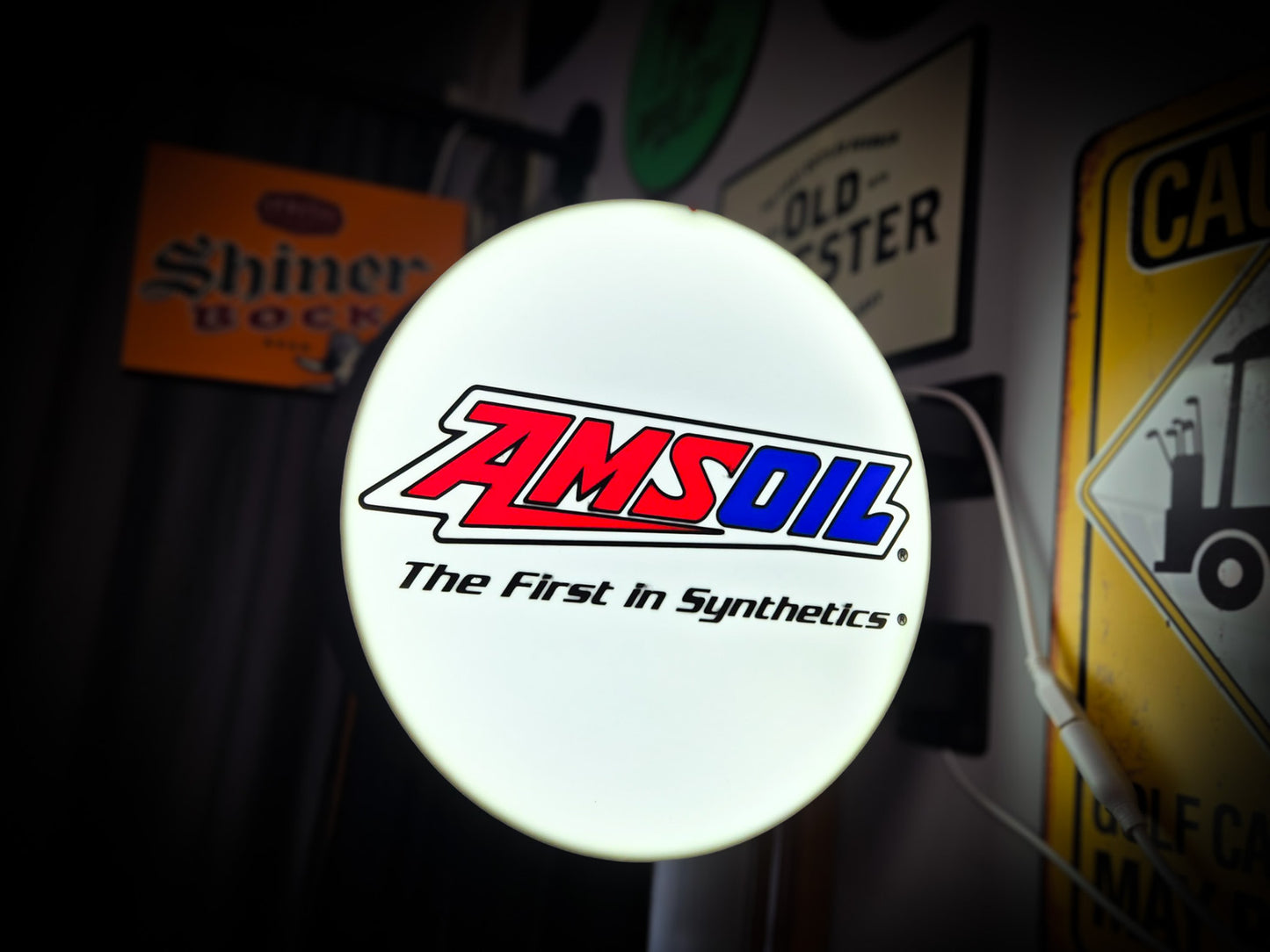 AMSOIL 12 Inch Light Box LED Sign 3D Printed Wall Decor Man Cave Garage