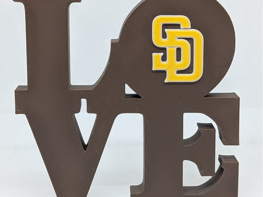 San Diego Padres Love Park Sign 3D Printed Wall Sign