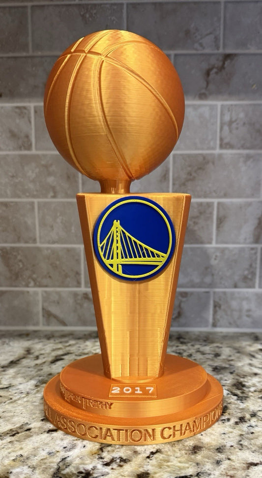 2017 Golden State Warriors NBA CHAMPION TROPHY gold Larry O'Brien 10 inches