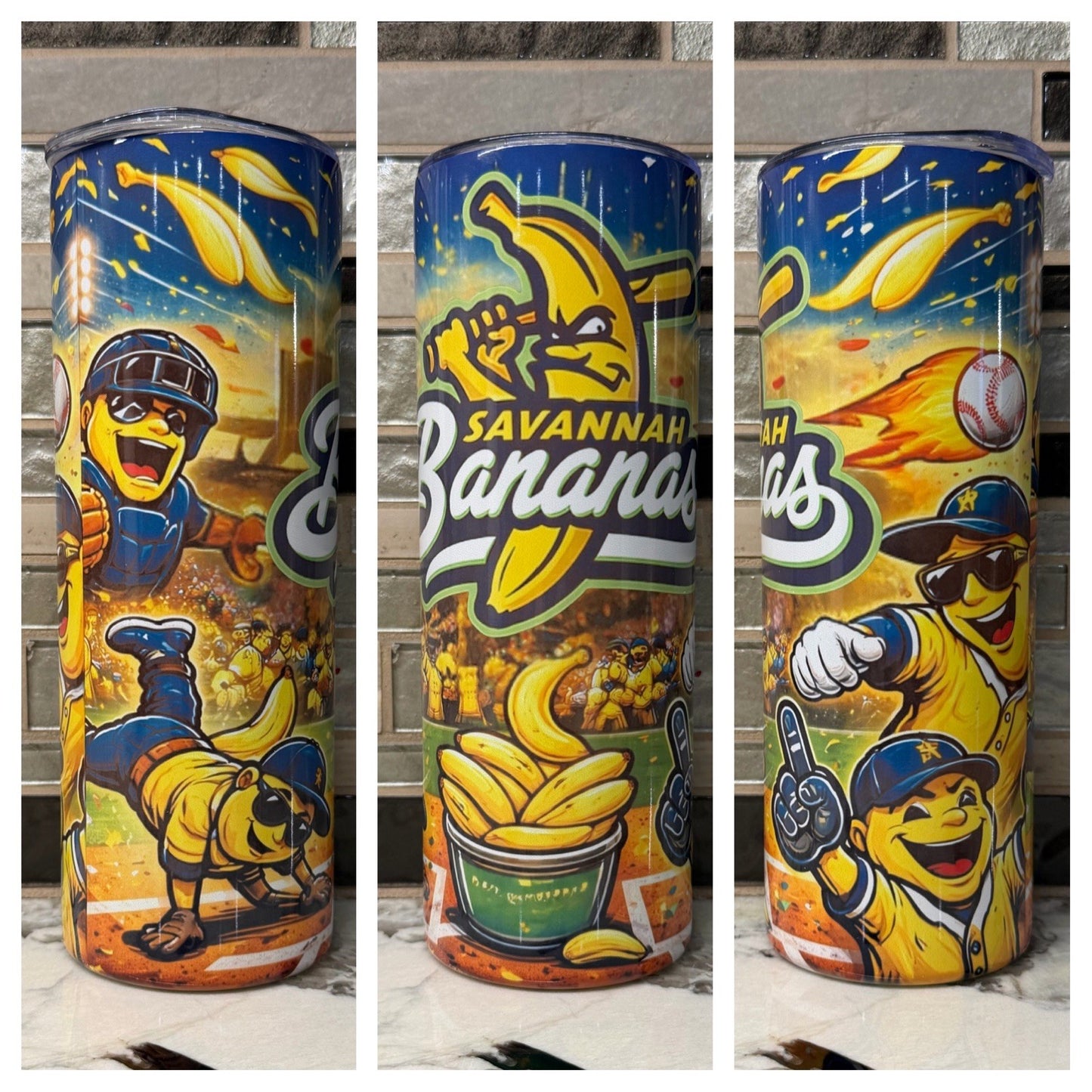 Savannah Bananas Turnover Chain & 20oz Tumbler | 5.5” Pendant | 36” Chain