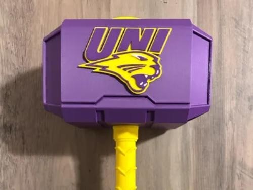 College UNI Panthers Themed Mjolnir Thor's Hammer