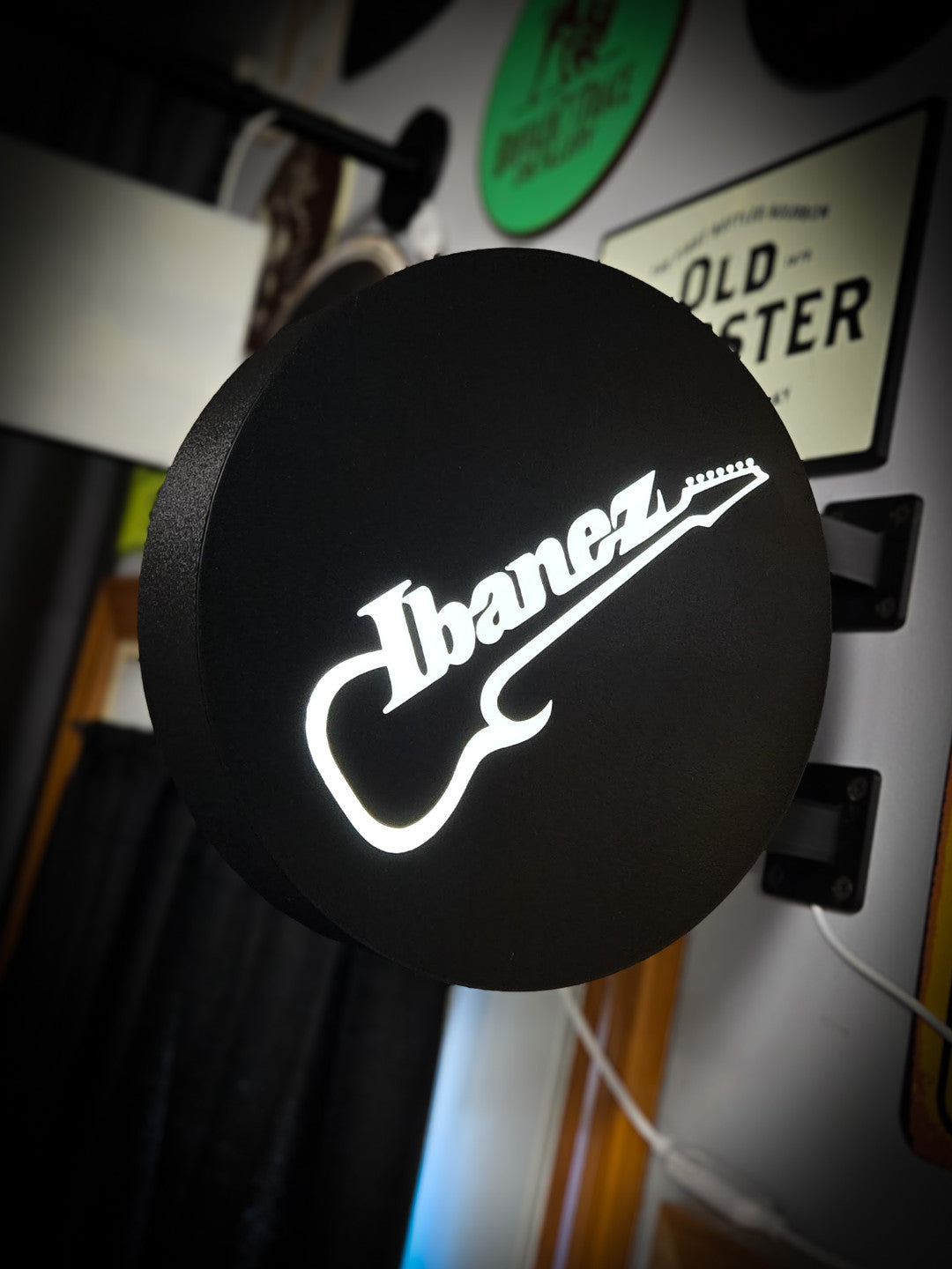 IBANEZ Guitars 12 Inch Light Box LED Sign 3D Printed Wall Decor Man Cave Garage