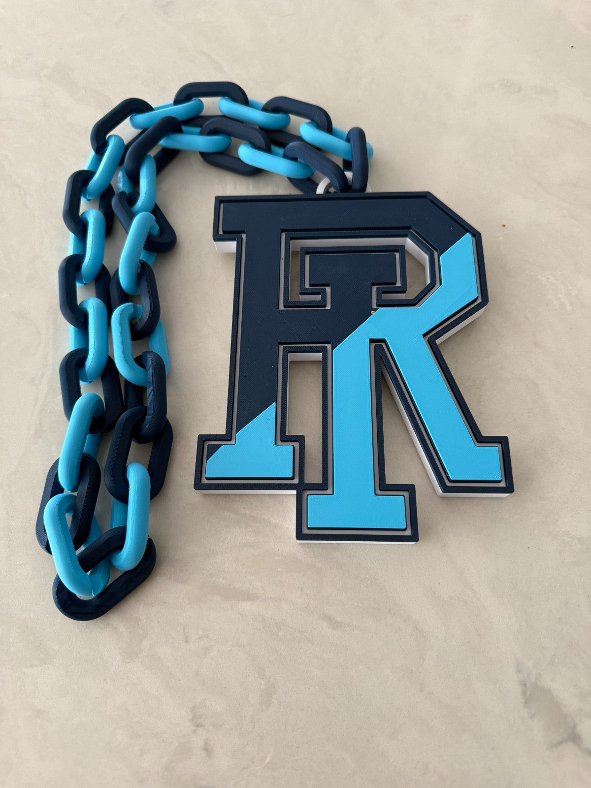 Rhode Island Rams Oversized Logo Necklace Hype Chain HandMade 3D Printed
