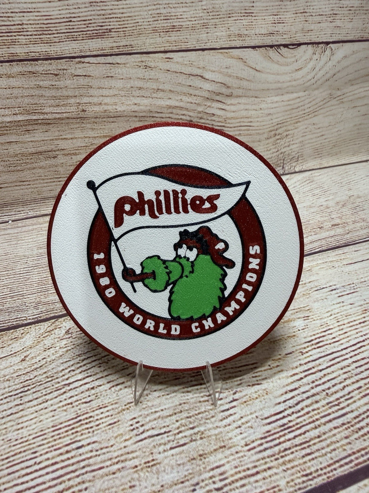 Philadelphia Phillies Custom Drink Coasters Set Of 4 With Holder