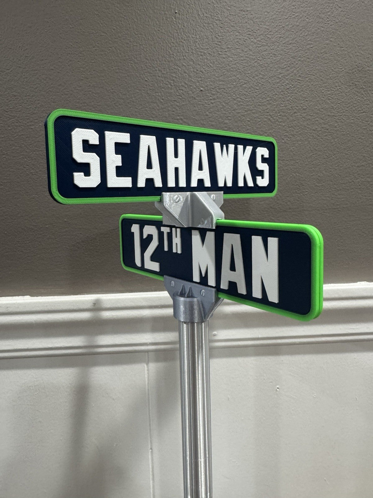 Seattle Seahawks Street Sign 12 Man Cave Memorabilia Office Desk Decor Fan Gift