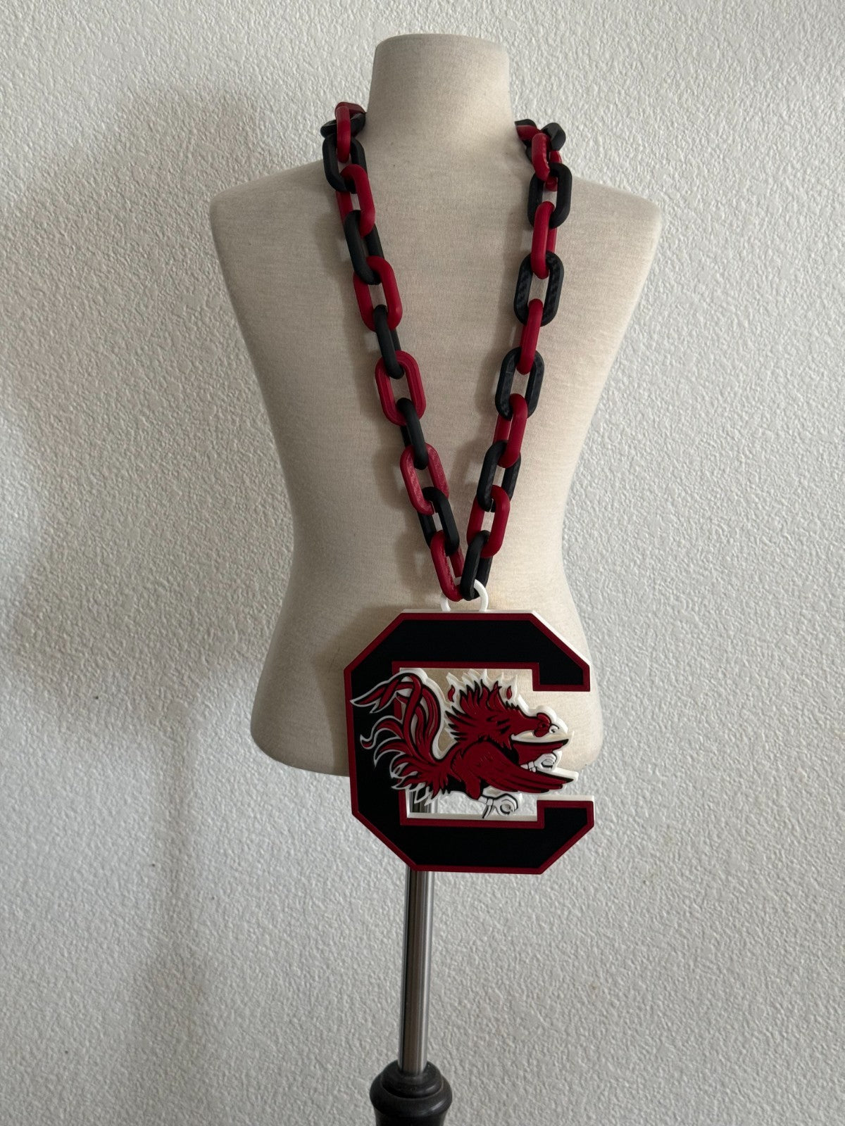 South Carolina Gamecocks Logo Oversized Necklace Hype Chain Handmade 3D Printed