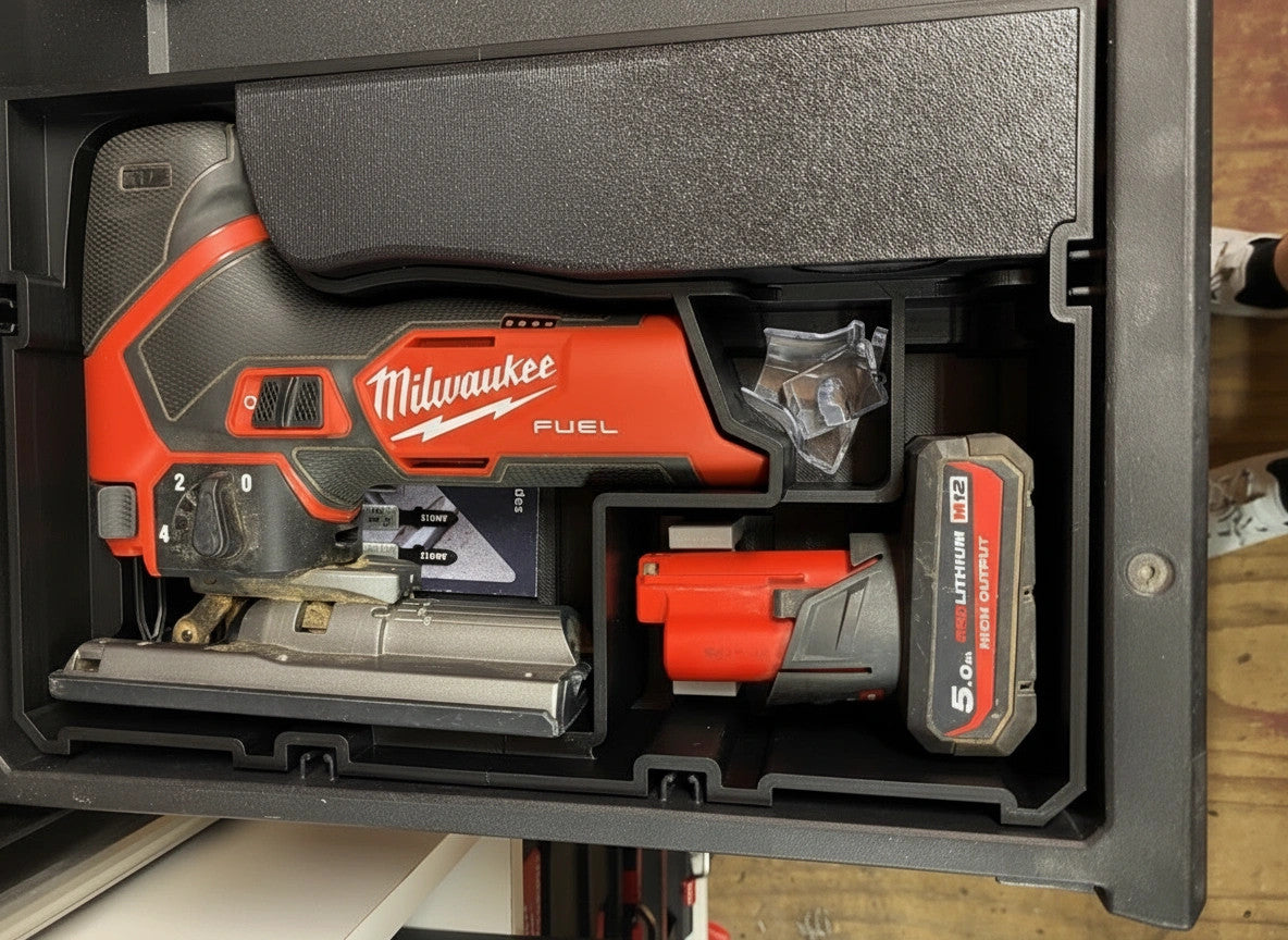 Milwaukee PACKOUT Drawer Insert – M12 FUEL Jigsaw Holder (Insert Only)
