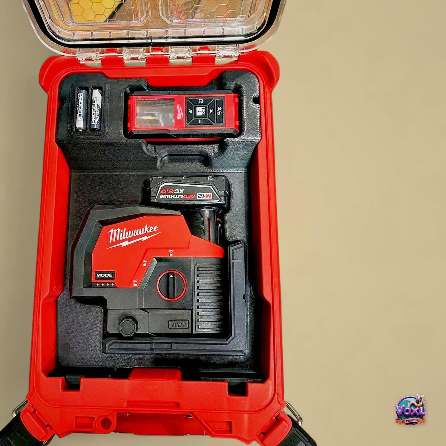 Packout Insert 3D Printed ABS Organizer For Laser Meter 3622-20 And Laser Line 4