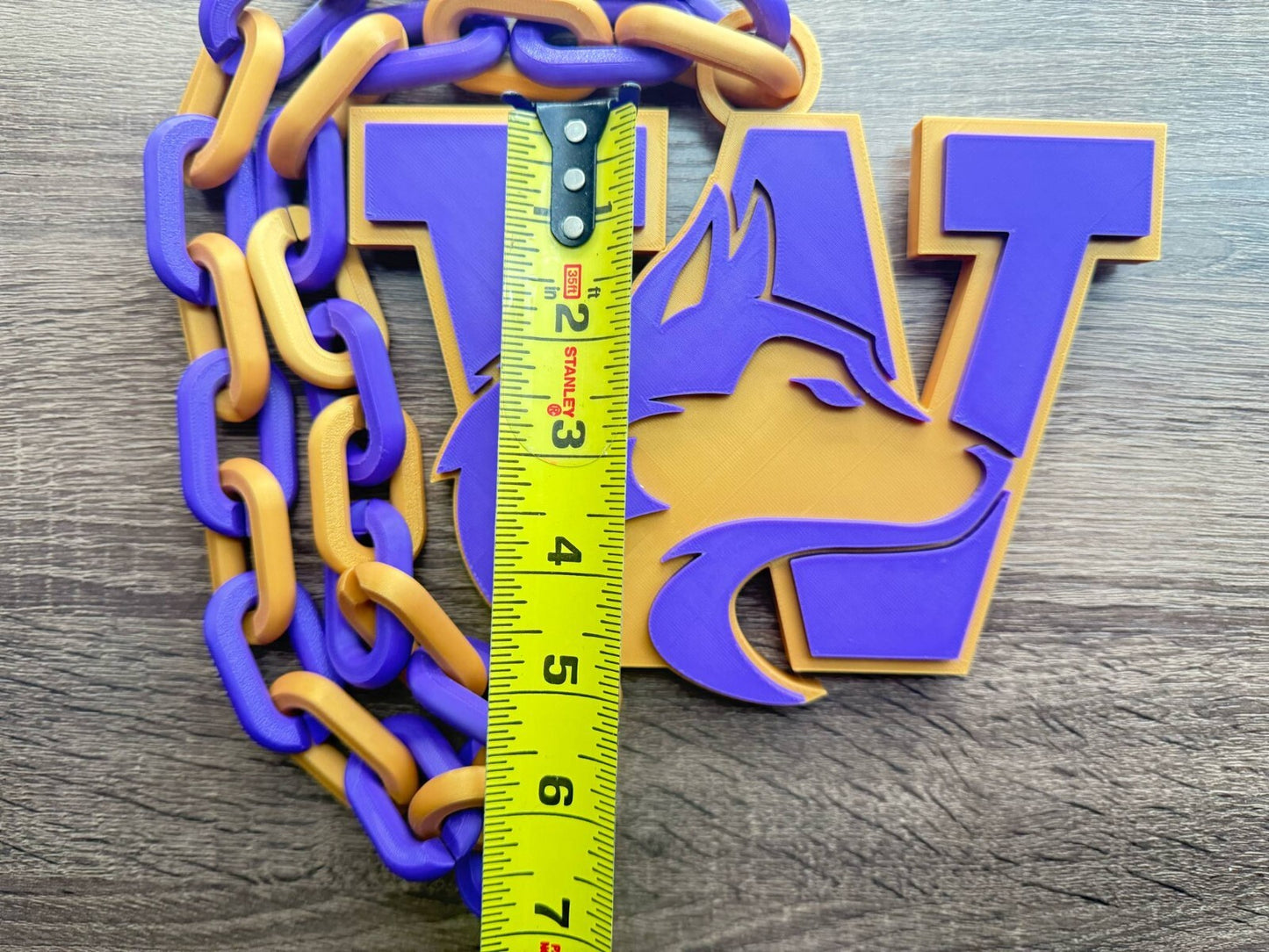 Washington Huskies Logo Oversized Necklace, Hype Chain [Made To Order]