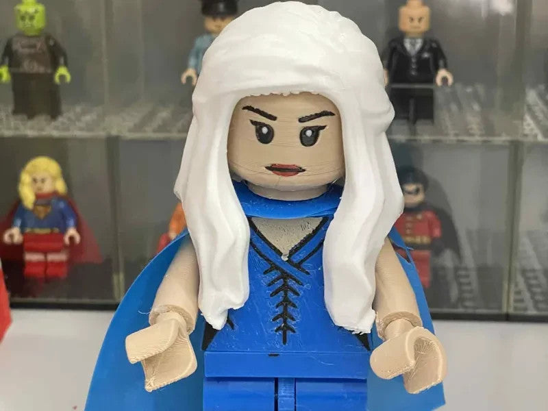 Daenerys Targaryen Brick Figure 8 inches tall 3D Printed Lego Inspired