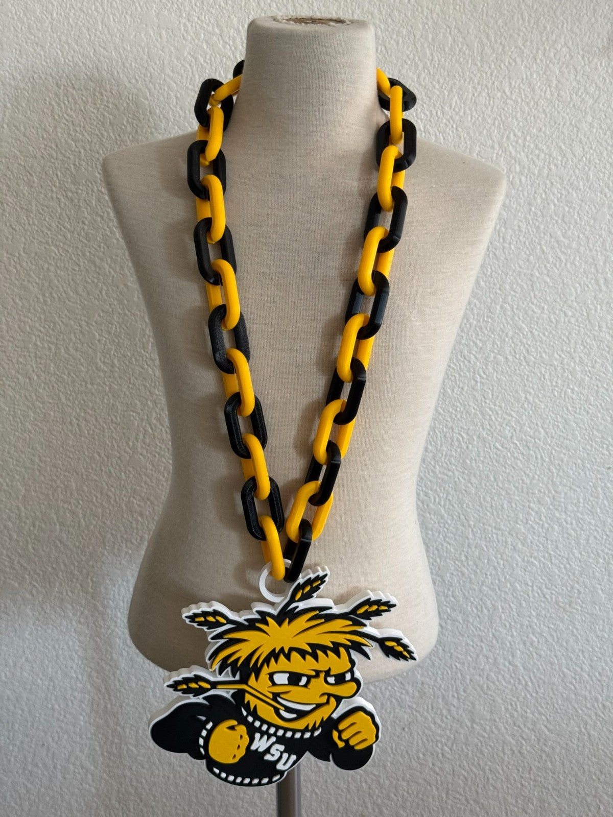 Wichita State Shockers Oversized Necklace  Hype Chain Handmade 3D Printed