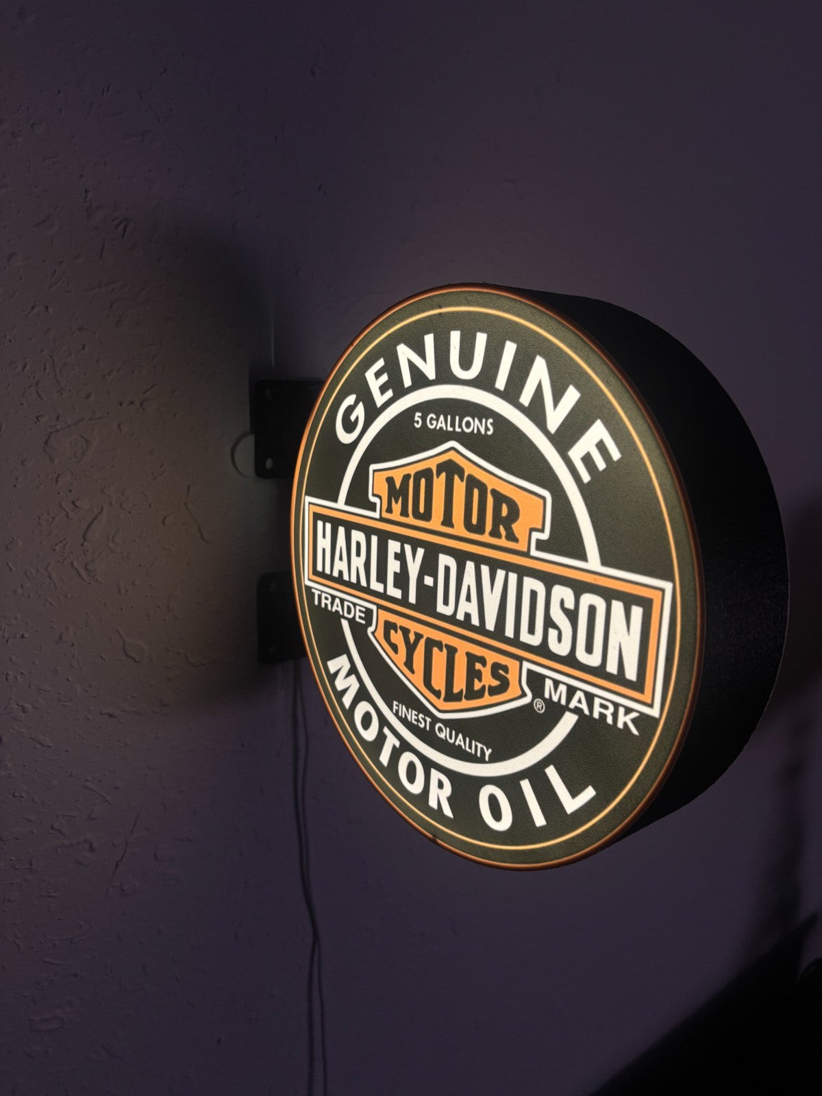 Double-Sided Harley Davidson LED Wall Light 9" Garage Bar Man Cave Decor